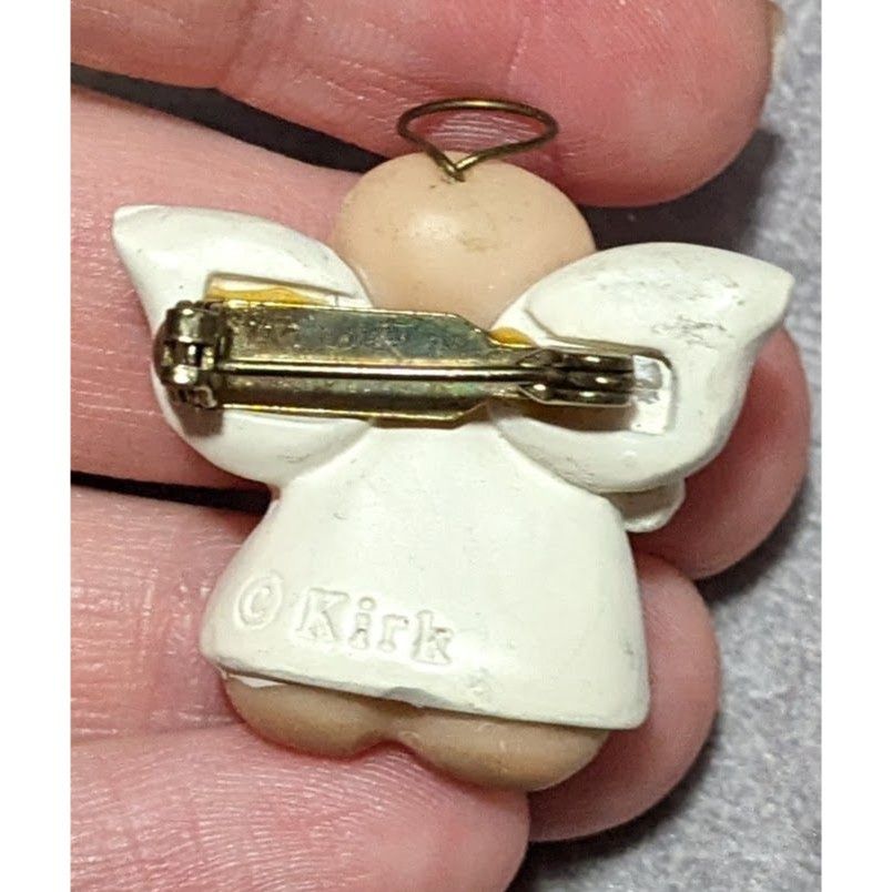 Other Vintage Kirk Hot Cocoa Drinking Angel Brooch Size ONE SIZE - 6 Thumbnail