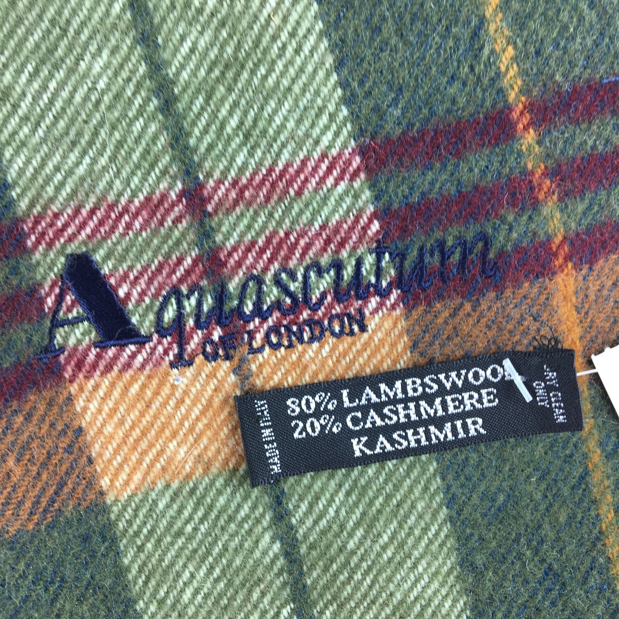 Aquascutum Vintage Aquascutum Scarf Fringe Tartan Plaid Wool Scarves Size ONE SIZE - 4 Thumbnail