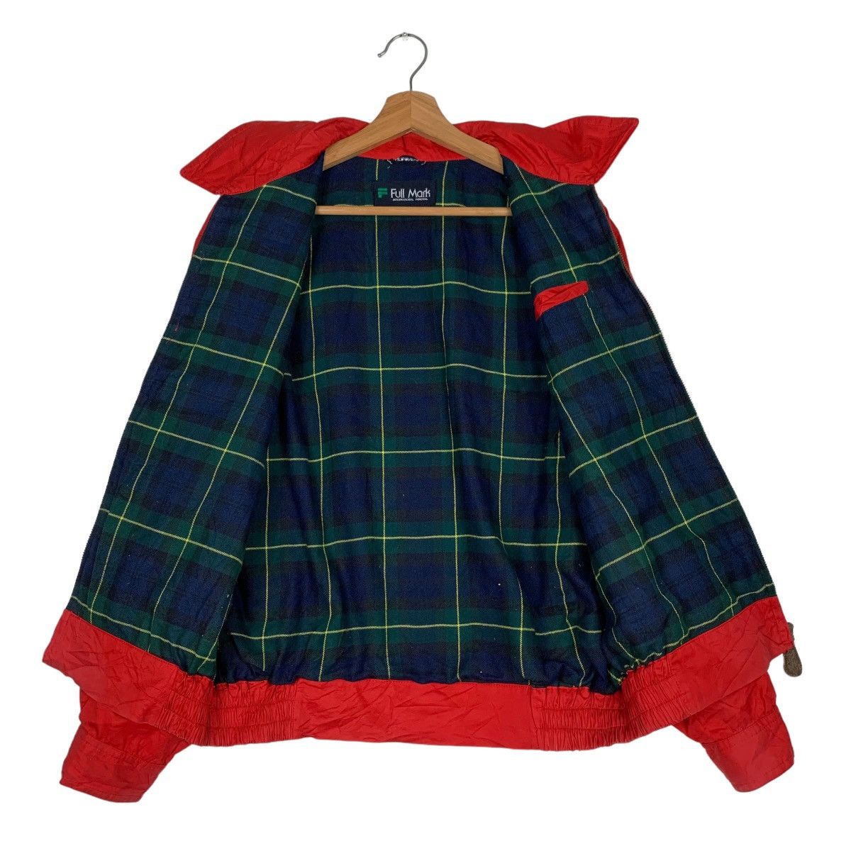 Japanese Brand Vintage FULL MARK Checked Lined Red Casual Jacket #0307-C14 Size US M / EU 48-50 / 2 - 12 Thumbnail