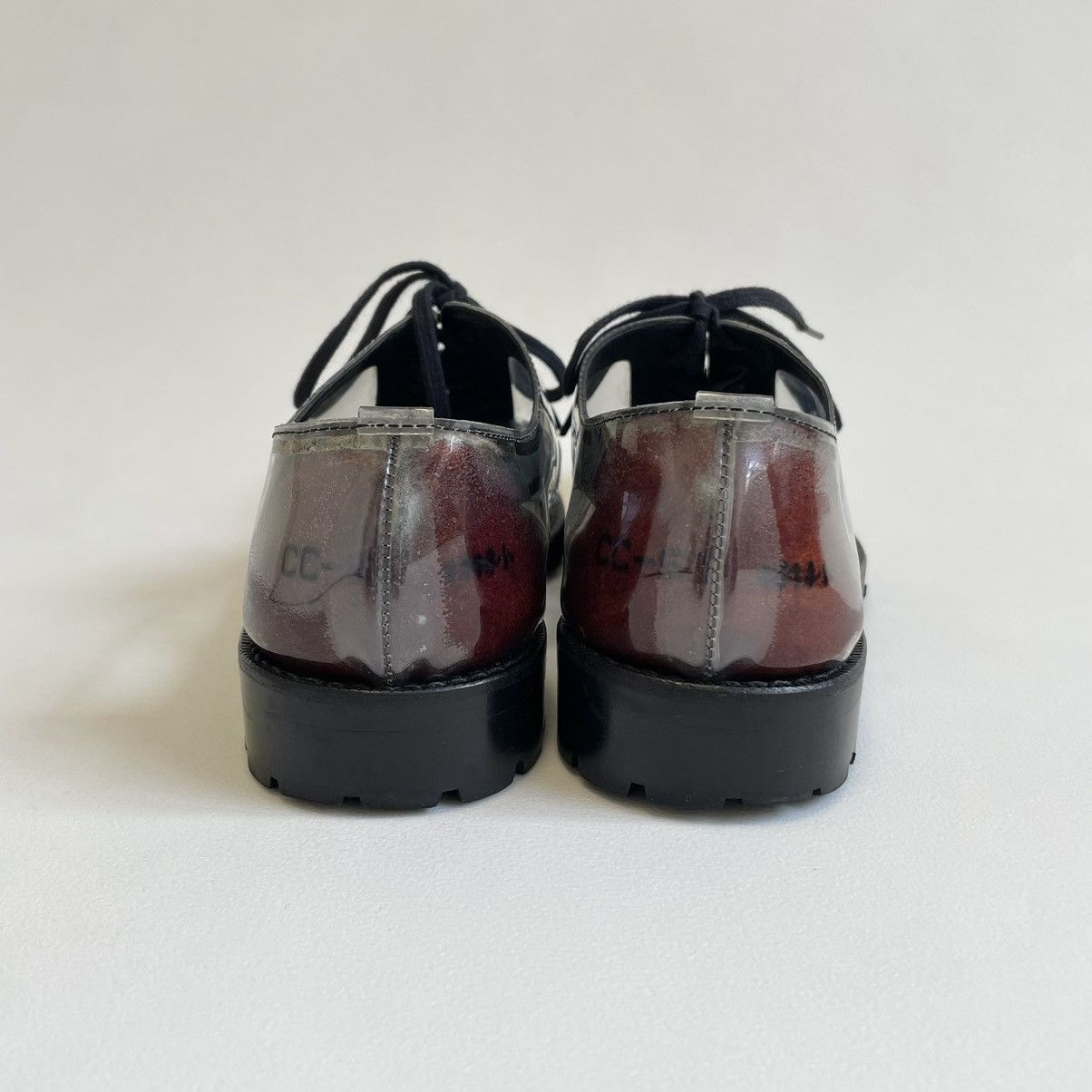 Comme des Garcons A/W 2002 Square Toe PVC Oxford Shoes Size US 8 / IT 38 - 11 Thumbnail