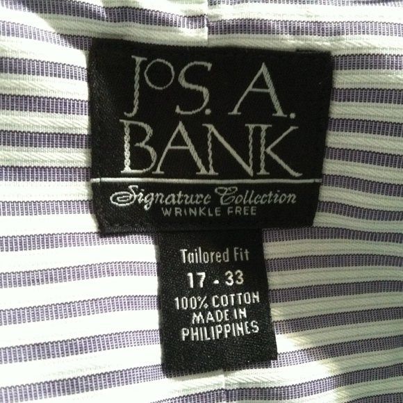 Jos. A. Bank JOS.A.BANK MENS 100%COTTON DRESS SHIRT W/FRENCH CUFFS 17-33 Size US XL / EU 56 / 4 - 5 Thumbnail