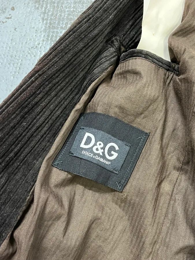 Dolce & Gabbana 2000s Dolce & Gabbana Brown Corduroy Puffer Double Layer Jacket Size 44R - 11 Thumbnail