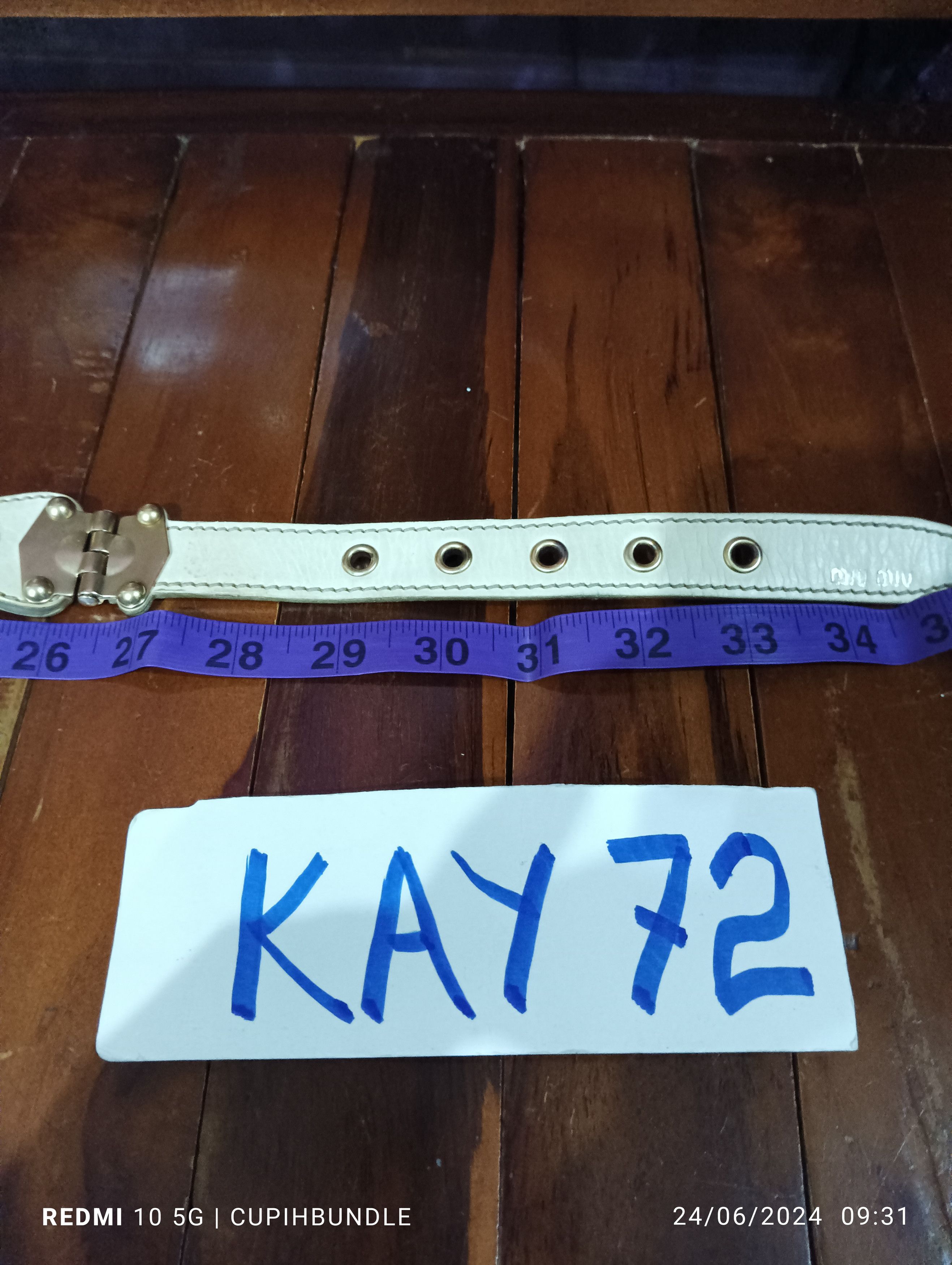 Miu Miu MIU MIU LEATHER BUCKLE BELT Size ONE SIZE - 16 Thumbnail