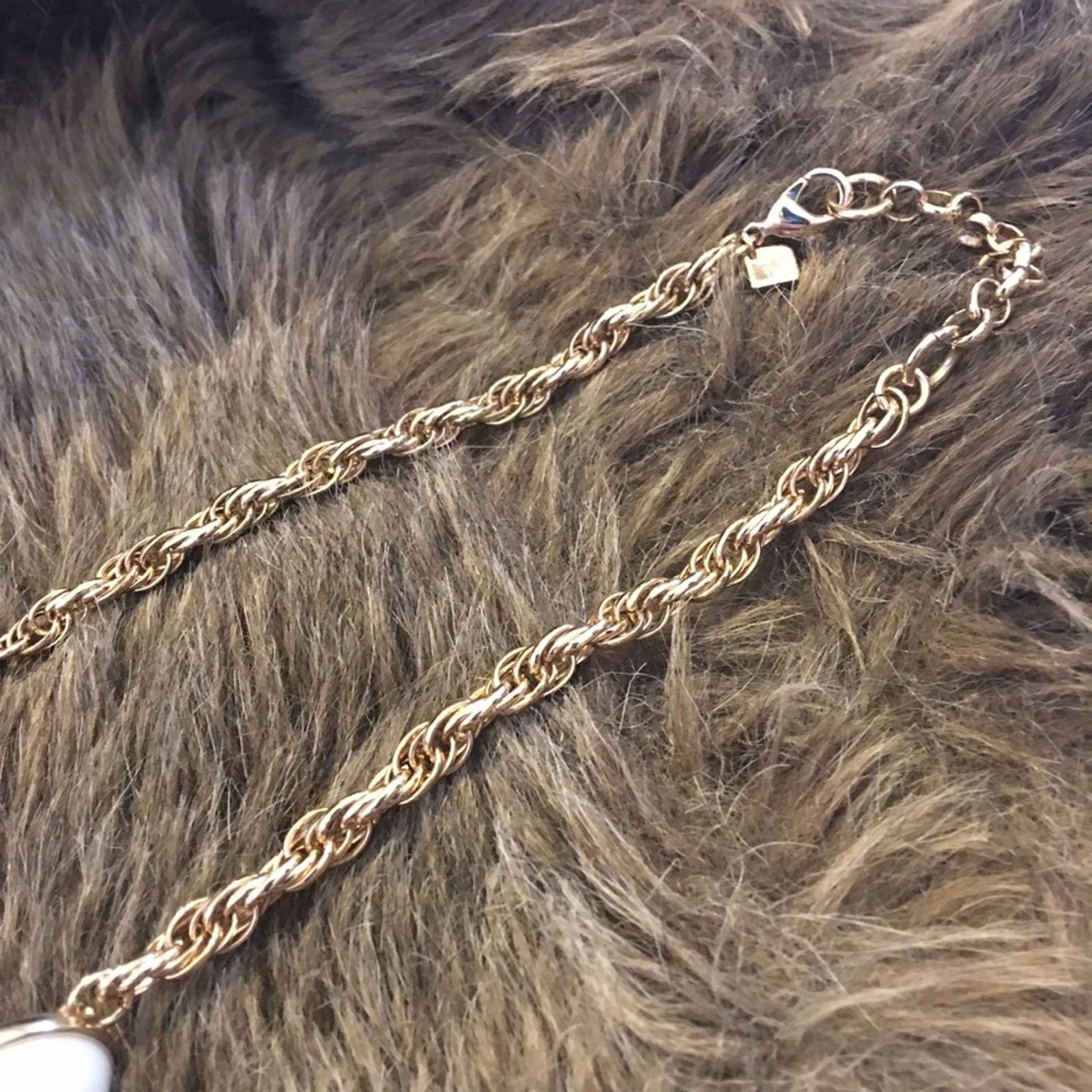 Banana Republic Banana Republic faceted glass gold rope necklace Size ONE SIZE - 7 Thumbnail