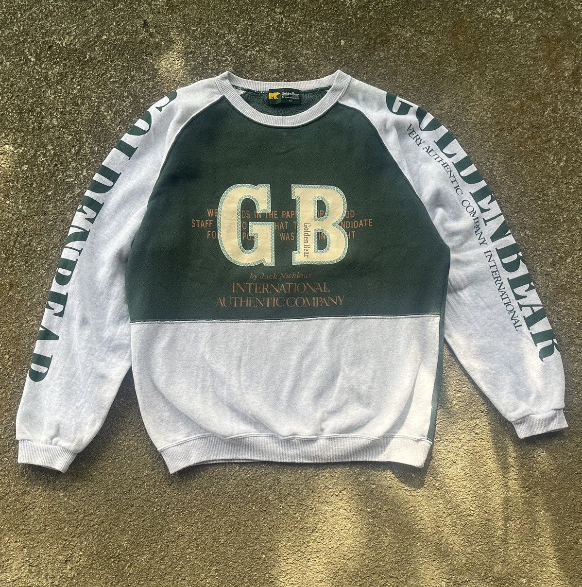 Vintage golden bear by Jack Nicklaus big logo sweatshirt M