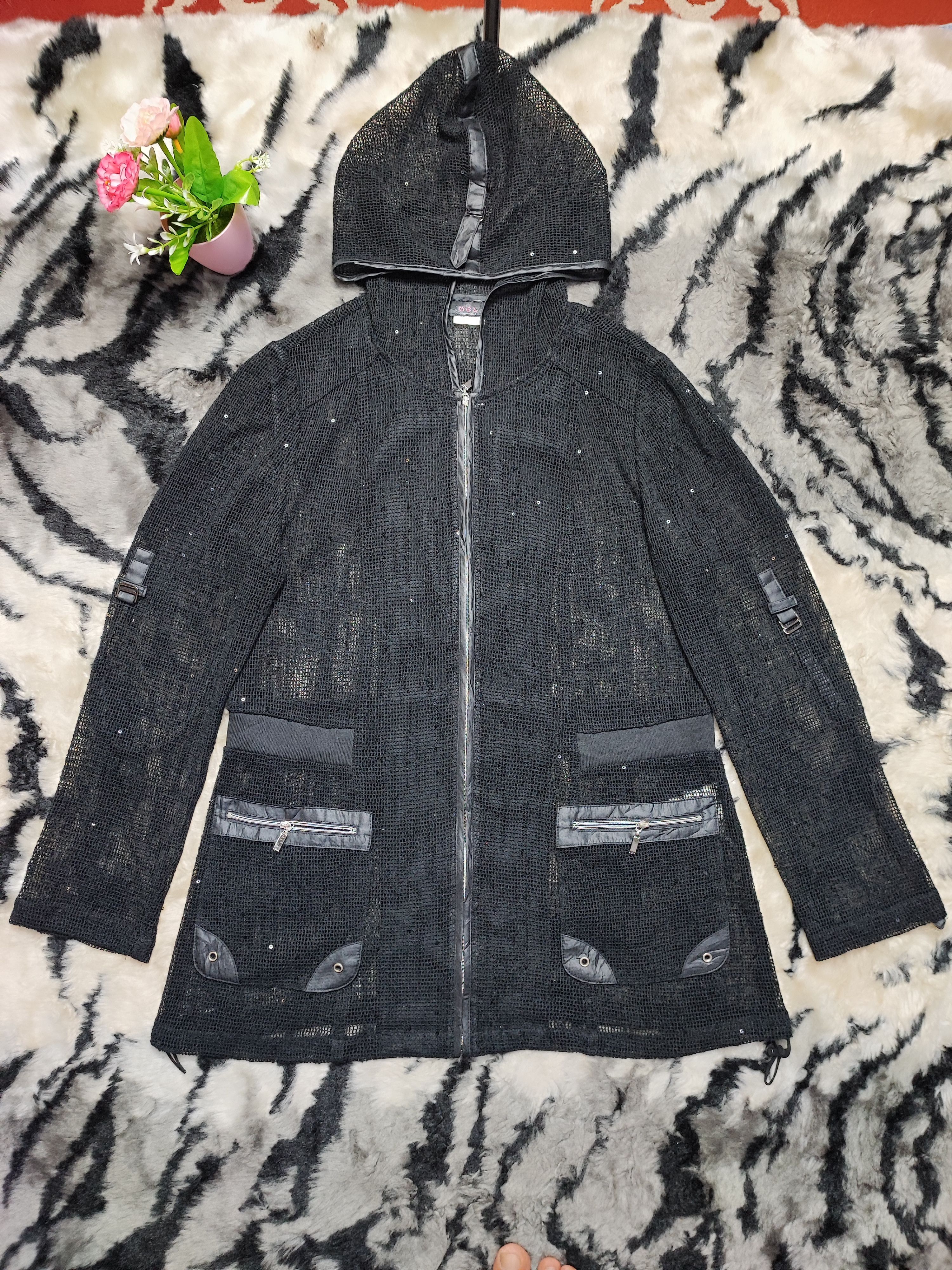 Japanese Brand UEL Mesh Net Zip Hoodie Size US S / EU 44-46 / 1 - 3 Thumbnail