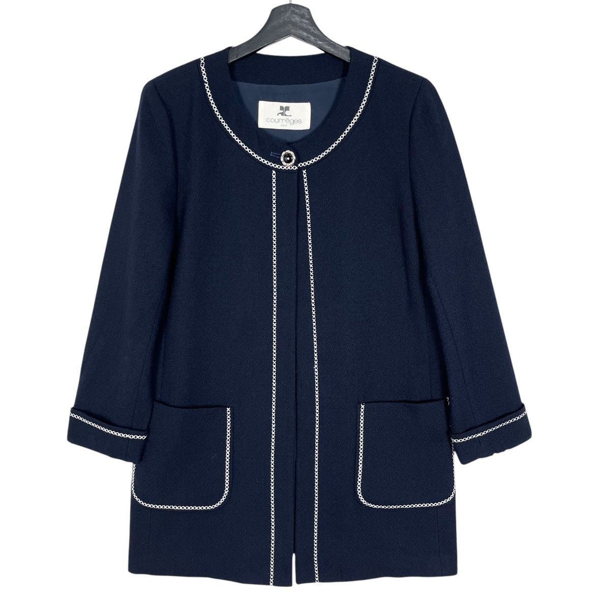 Courreges × Designer Courreges Single Button Woman Coat Size M / US 6-8 / IT 42-44 - 1 Thumbnail