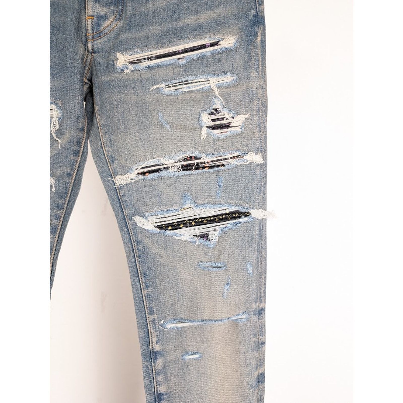 Amiri o1rshd1 Rainbow Paisley Thrasher Jeans in Clay Indigo Size US 34 / EU 50 - 7 Thumbnail