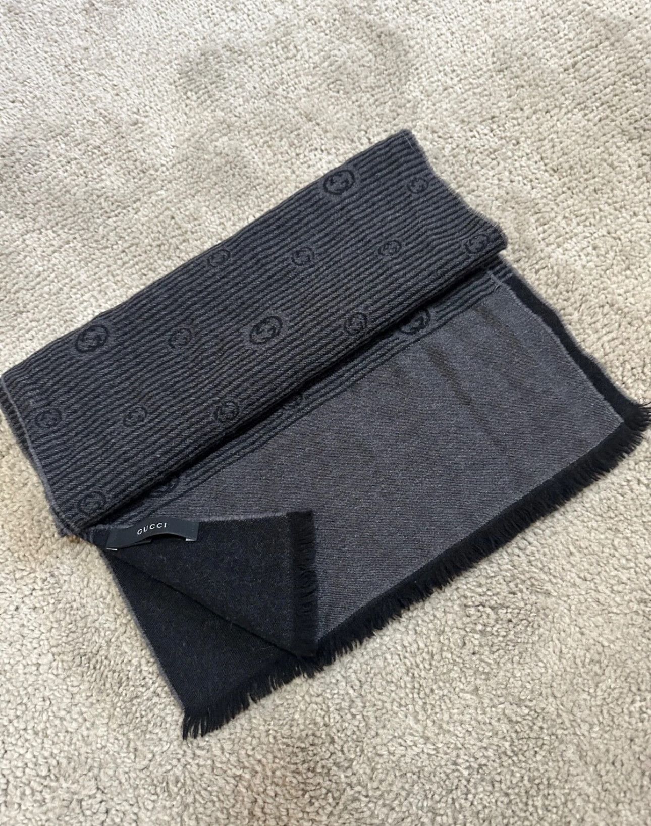 Gucci GUCCI 100% AUTHENTIC MEN/WOMEN WOOL SCARF MONOGRAM Size ONE SIZE - 3 Thumbnail