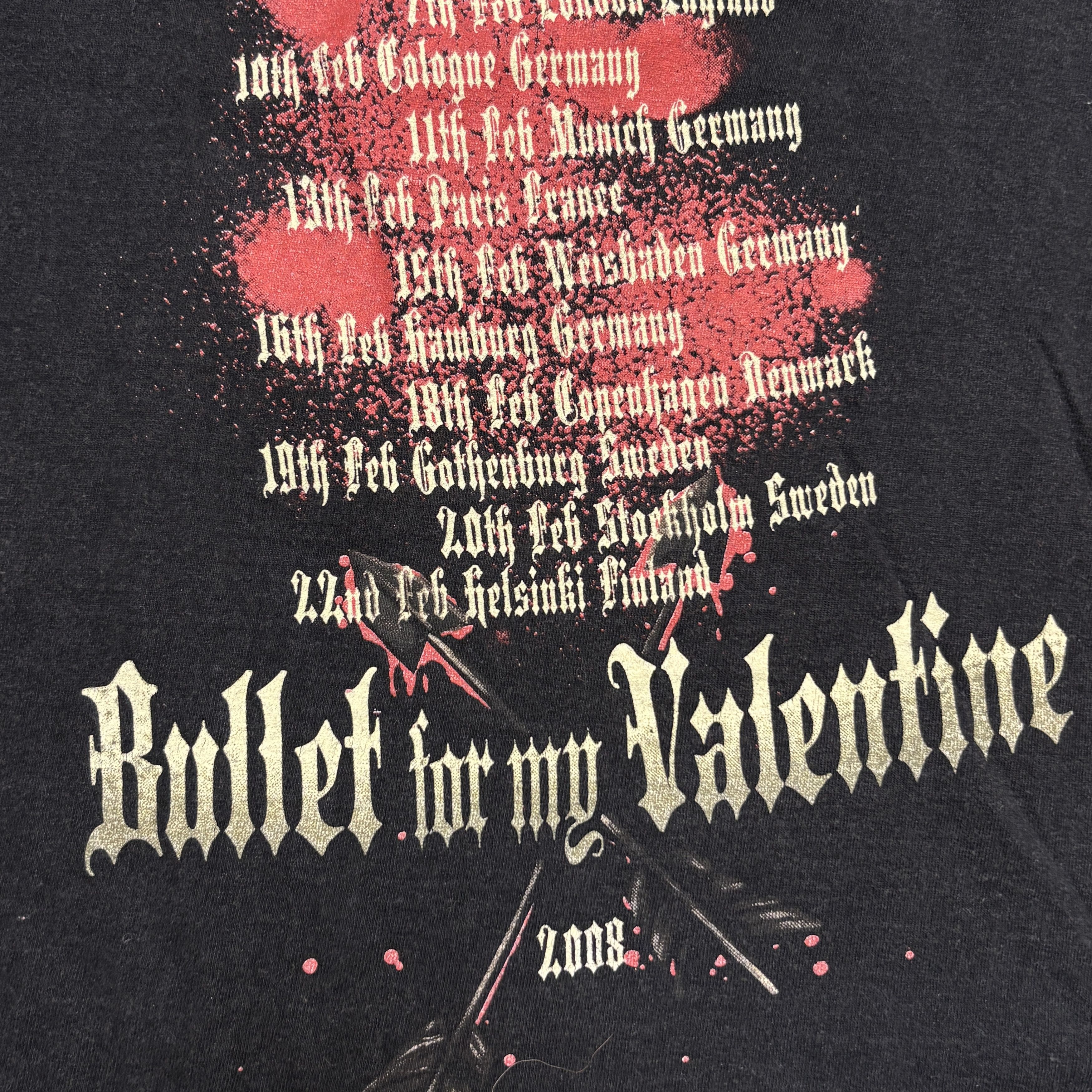 Band Tees Vintage Bullet For My Valentine Shirt Y2K Metalcore Band Tee Size US L / EU 52-54 / 3 - 14 Thumbnail