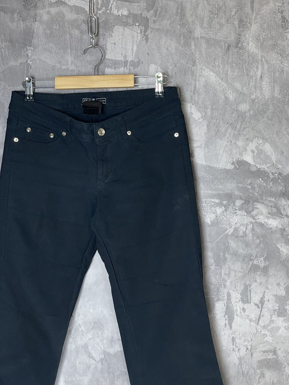 Salvatore Ferragamo × Vintage Salvatore Ferragamo Navy Formal Trousers Pants Size 29" - 4 Thumbnail