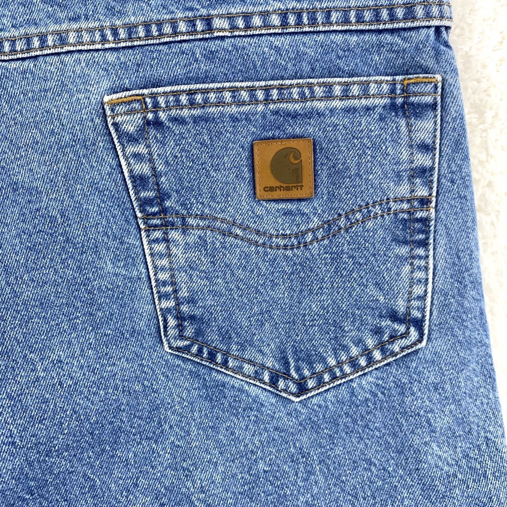Carhartt Carhartt Jeans Mens 44x30 Relaxed Denim Straight Leg Stonewash B17 STW Size US 44 / EU 60 - 3 Thumbnail