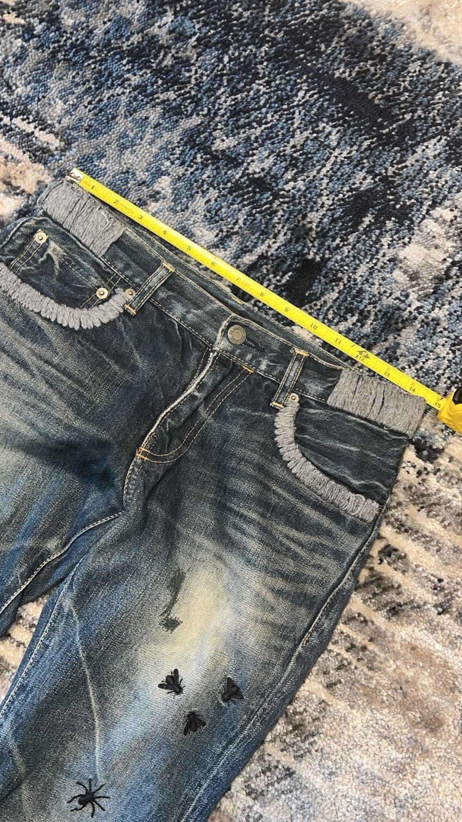 Japanese Brand × Jun Takahashi × Undercover AW06 Undercover Insect Yarn Bug Denim Size US 30 / EU 46 - 10 Thumbnail