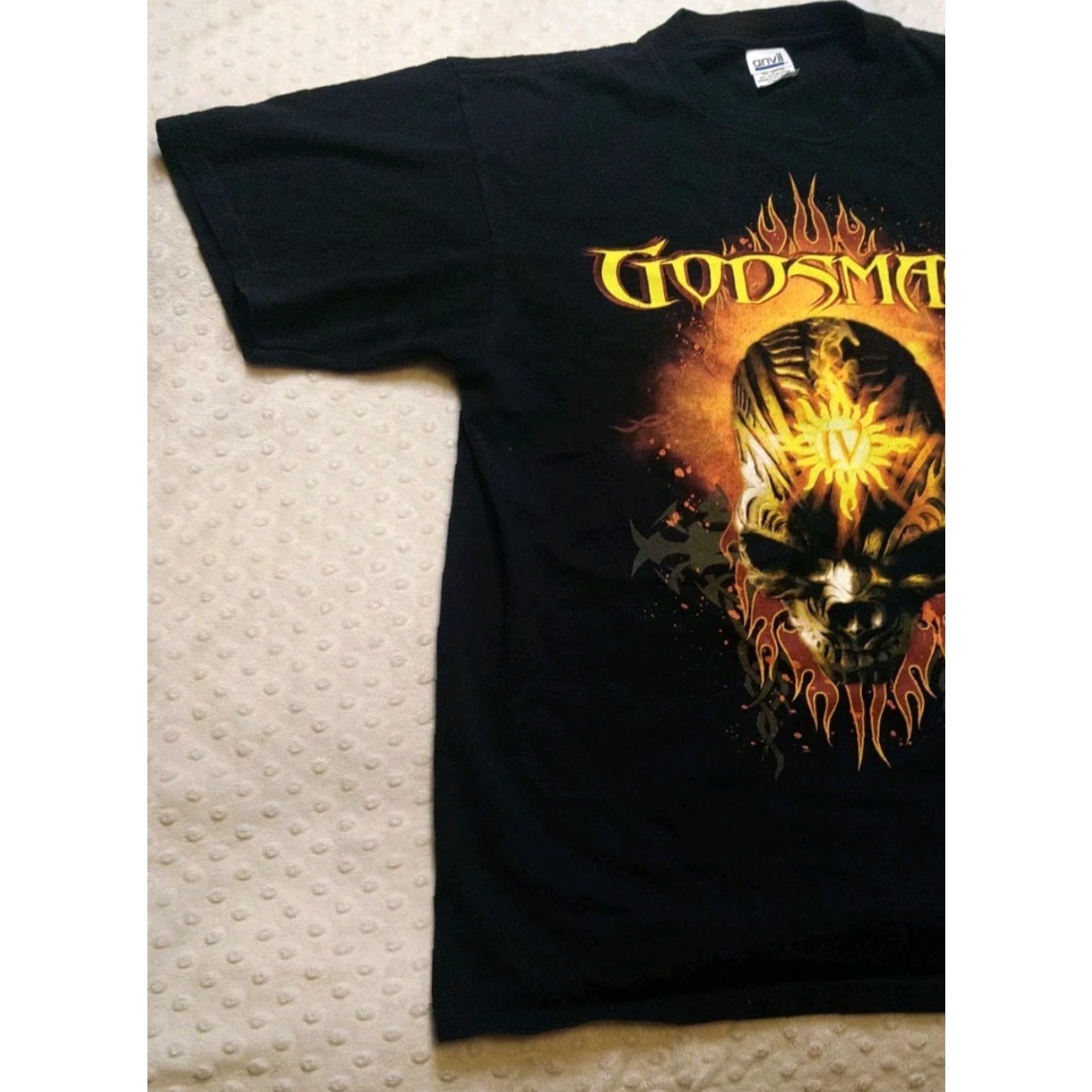 Anvil VINTAGE ANVIL Godsmack IV 06 Album Tour T Shirt Large Black Short Sleeve Men Rock Band Promo Graphic Print Double Sided Size US L / EU 52-54 / 3 - 3 Thumbnail