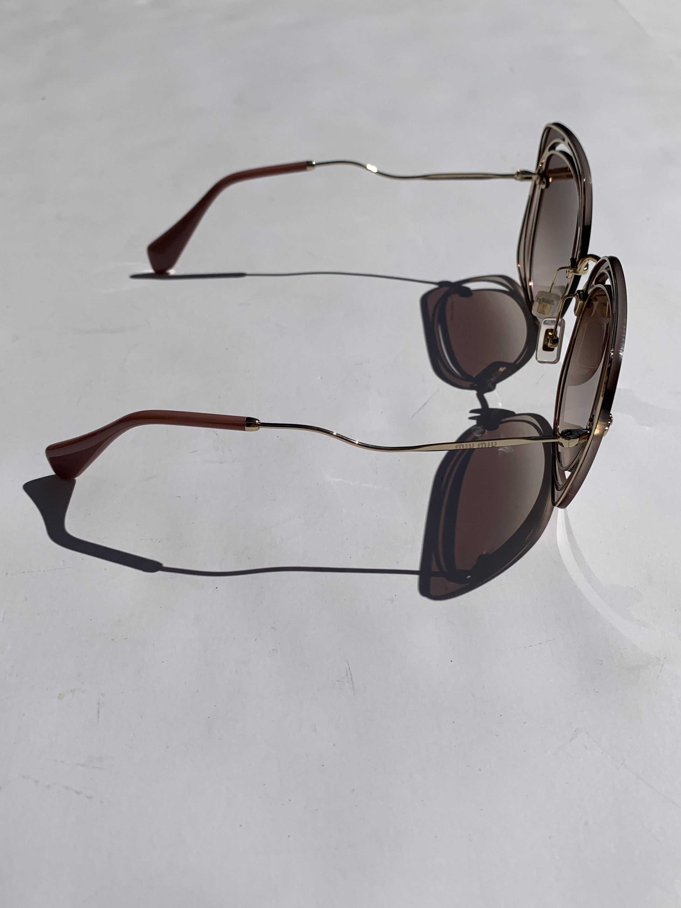 Miu Miu Miu Miu MU 54SS Brown Sunglasses Size ONE SIZE - 6 Thumbnail