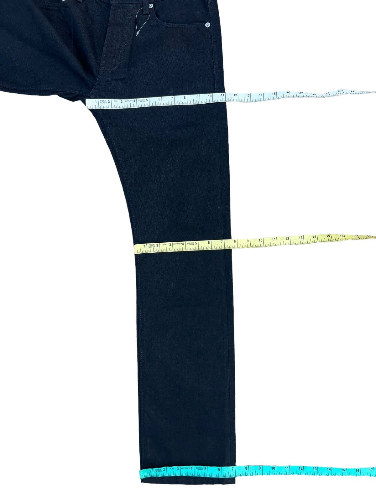 Vintage Fire Service Japan Super Black Denim Selvedge Jeans Skinny Size US 30 / EU 46 - 4 Thumbnail