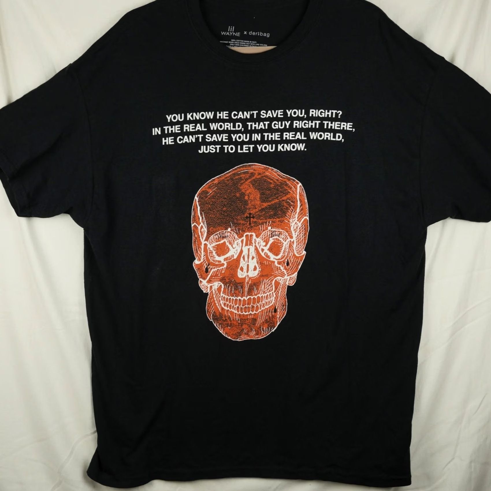 Vintage Lil Wayne x Dertbag Shirt Mens XL Black Skull Graphic Rap Hip Hop Tee Streetwear Size US XL / EU 56 / 4 - 2 Thumbnail