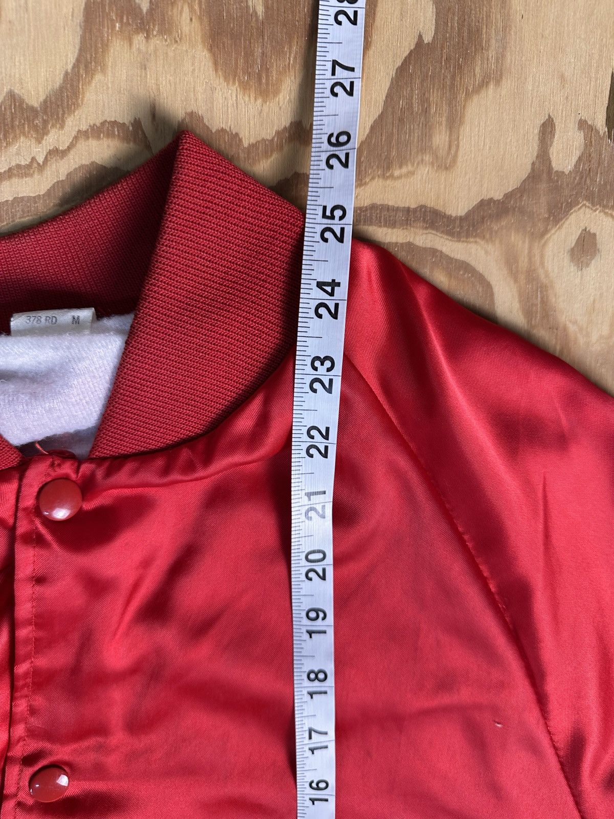 Other Vintage Red Satin SECURITY Jacket | 80s–90s Bomber | M Size US M / EU 48-50 / 2 - 7 Thumbnail