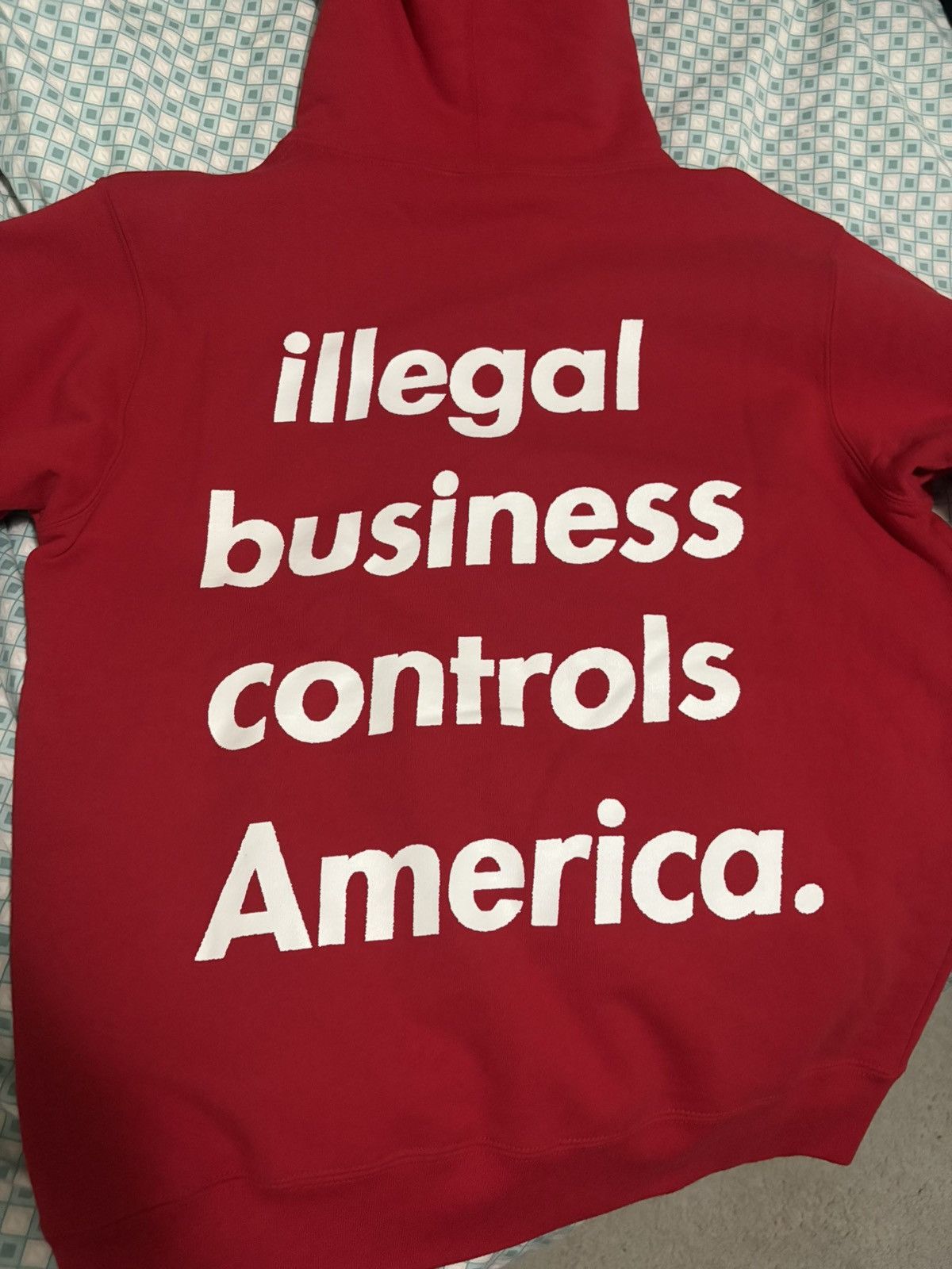 Supreme Supreme Illegal Business hoodie red large SS18 Size US L / EU 52-54 / 3 - 2 Thumbnail