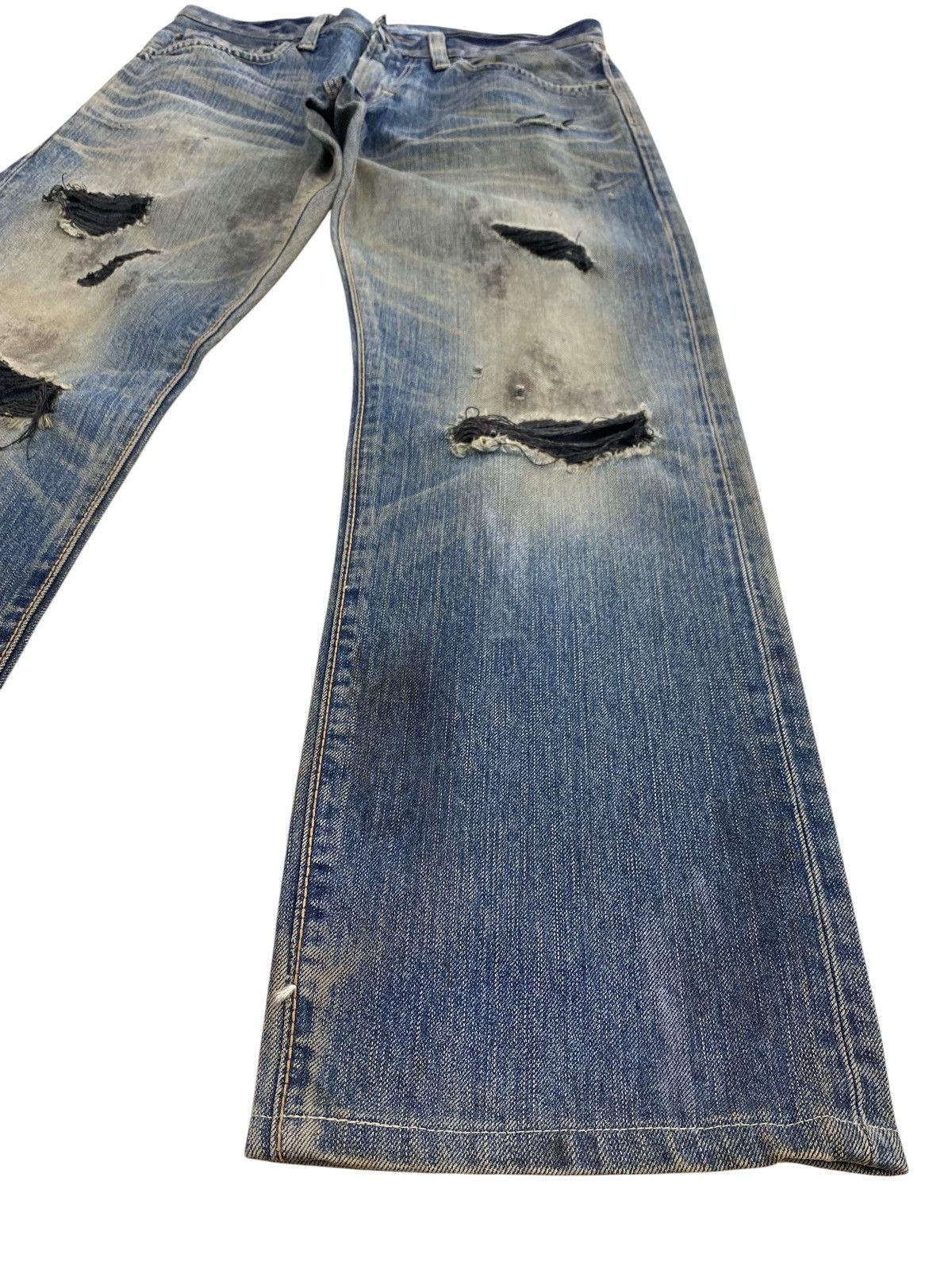 Edwin Vintage Edwin Mud Wash Style Distressed Jeans Size US 32 / EU 48 - 8 Thumbnail