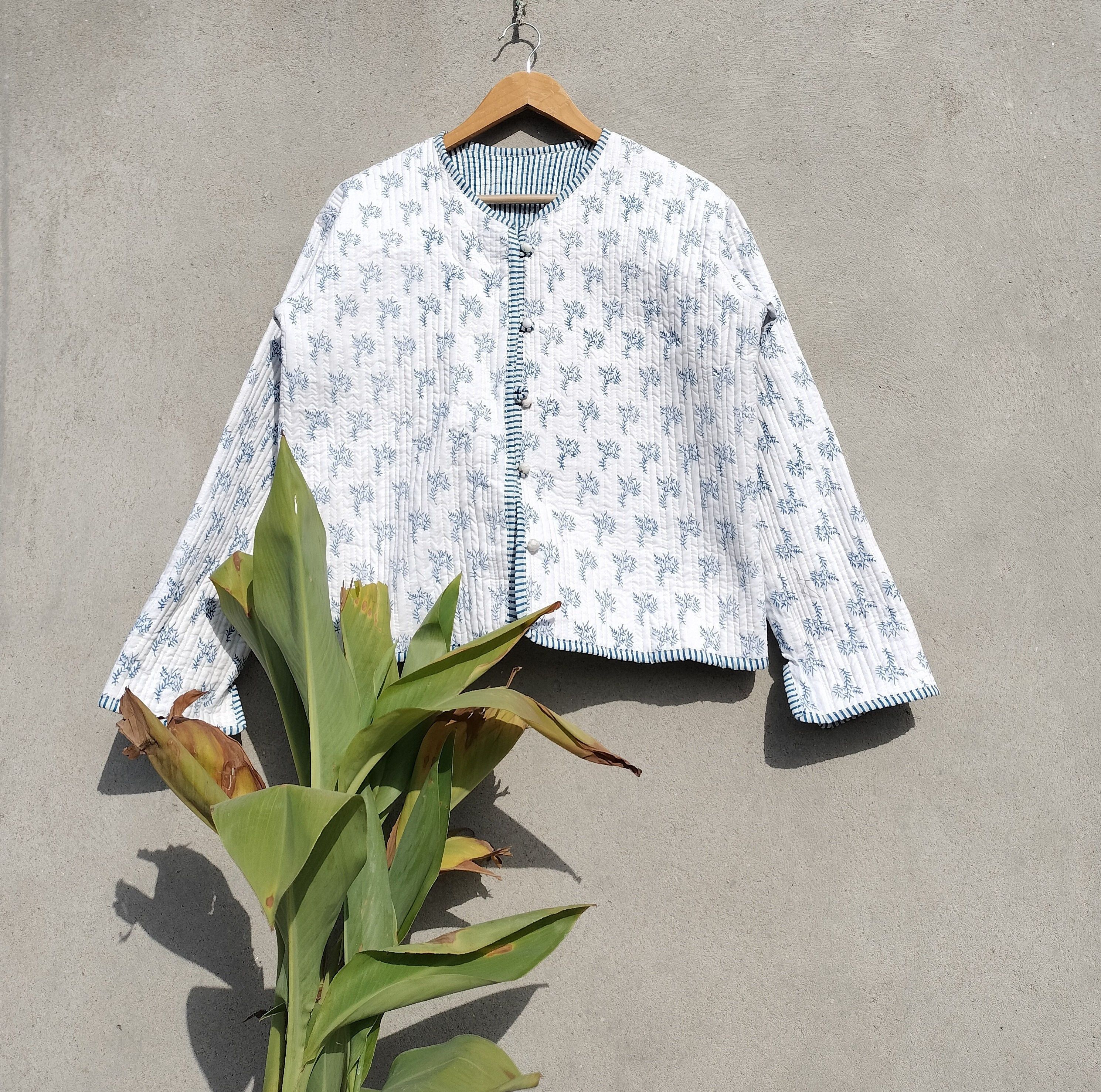 Handmade Quilted Short jacket women Vintage Jacket Handmade Jacket Size S / US 4 / IT 40 - 5 Thumbnail