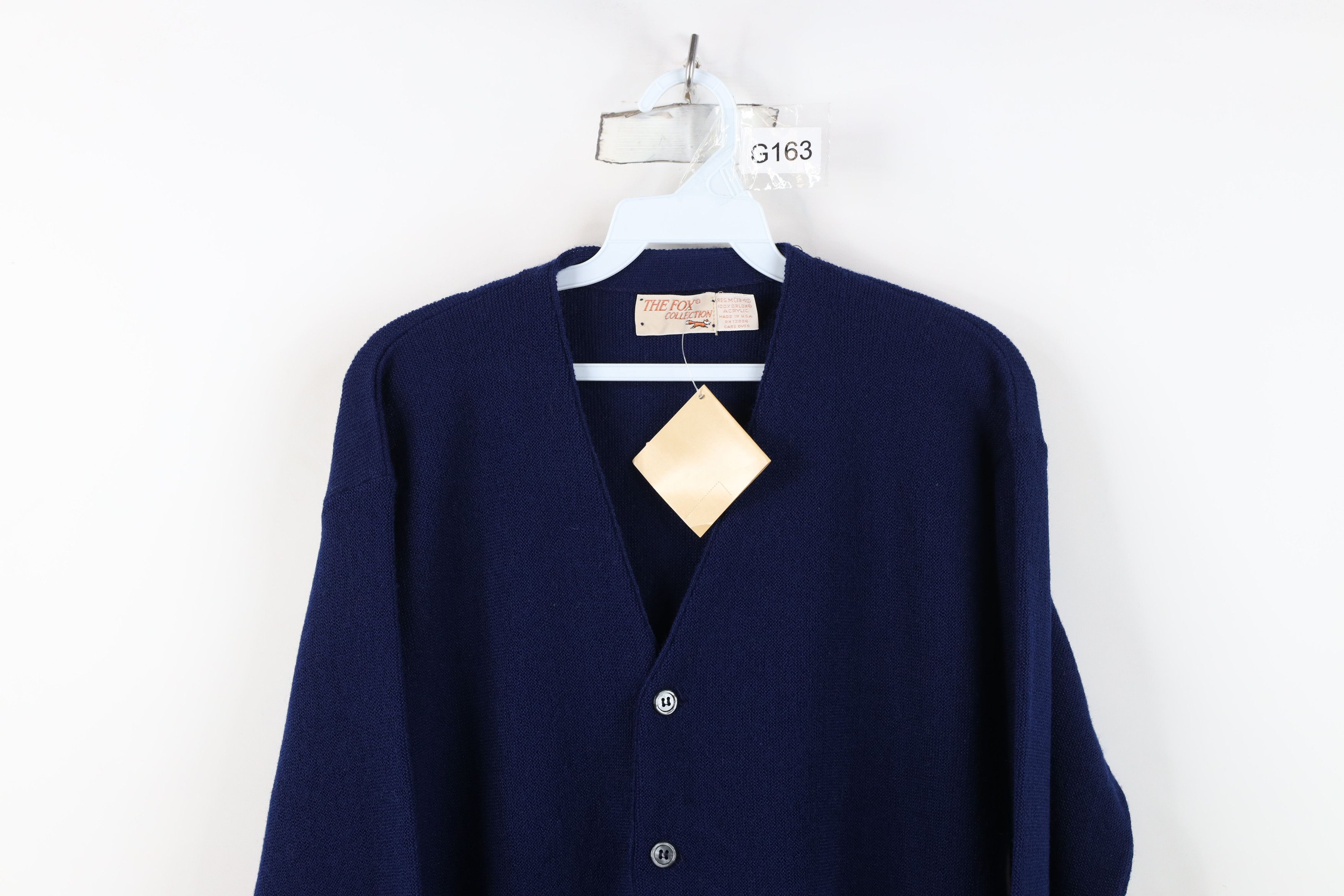 Vintage Deadstock Vintage 70s Streetwear Cardigan Sweater Blue USA Size US M / EU 48-50 / 2 - 2 Thumbnail