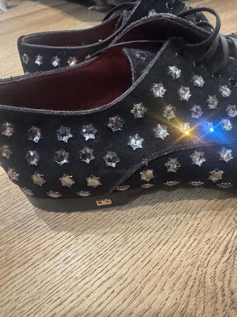 Dolce & Gabbana Dolce and Gabbana Crystal Star Suede Studded Derby Size US 8.5 / EU 41-42 - 13 Thumbnail