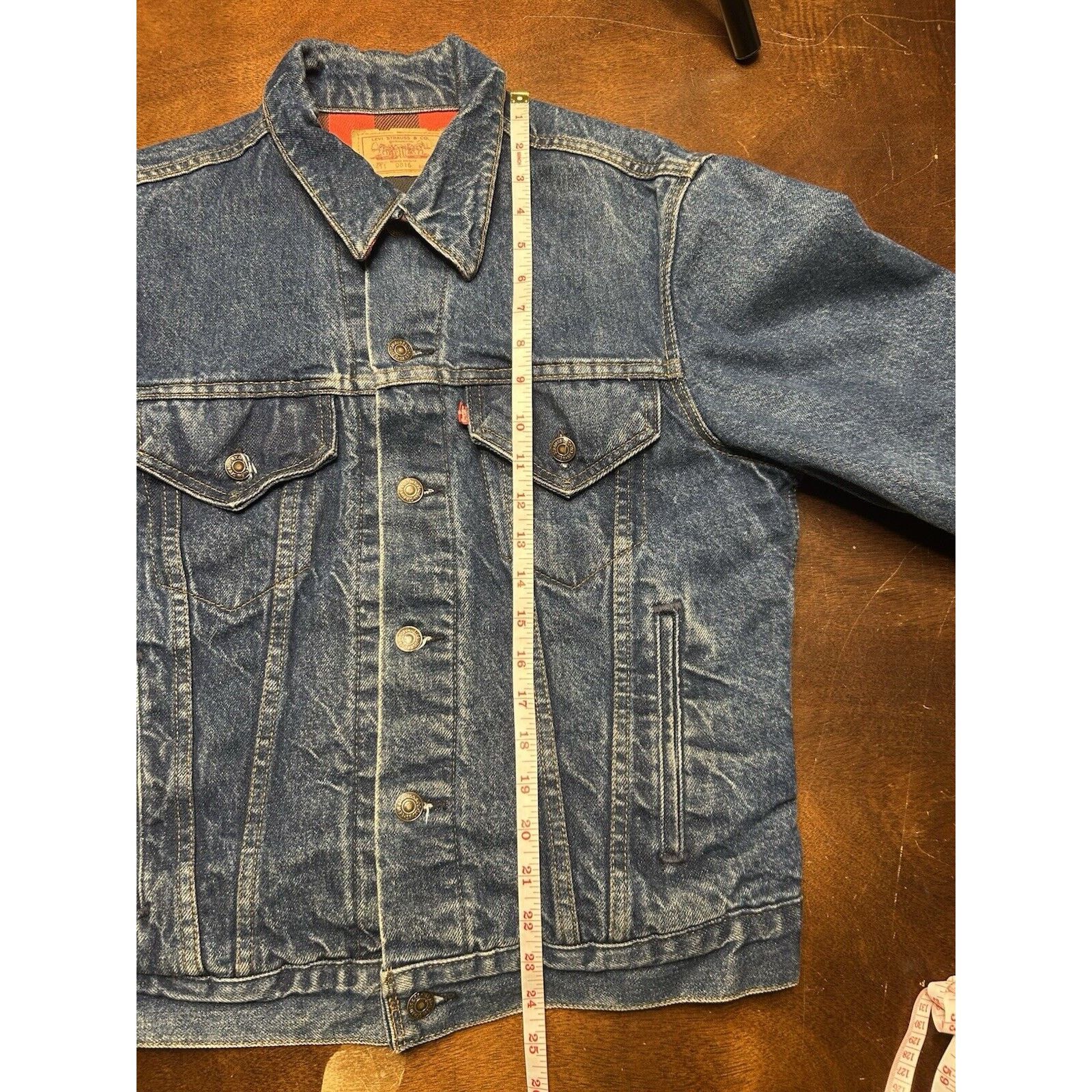 Levi's VTG 80s Levi's Flannel Lined Denim Trucker Jacket 70411-0816 Size US M / EU 48-50 / 2 - 6 Thumbnail