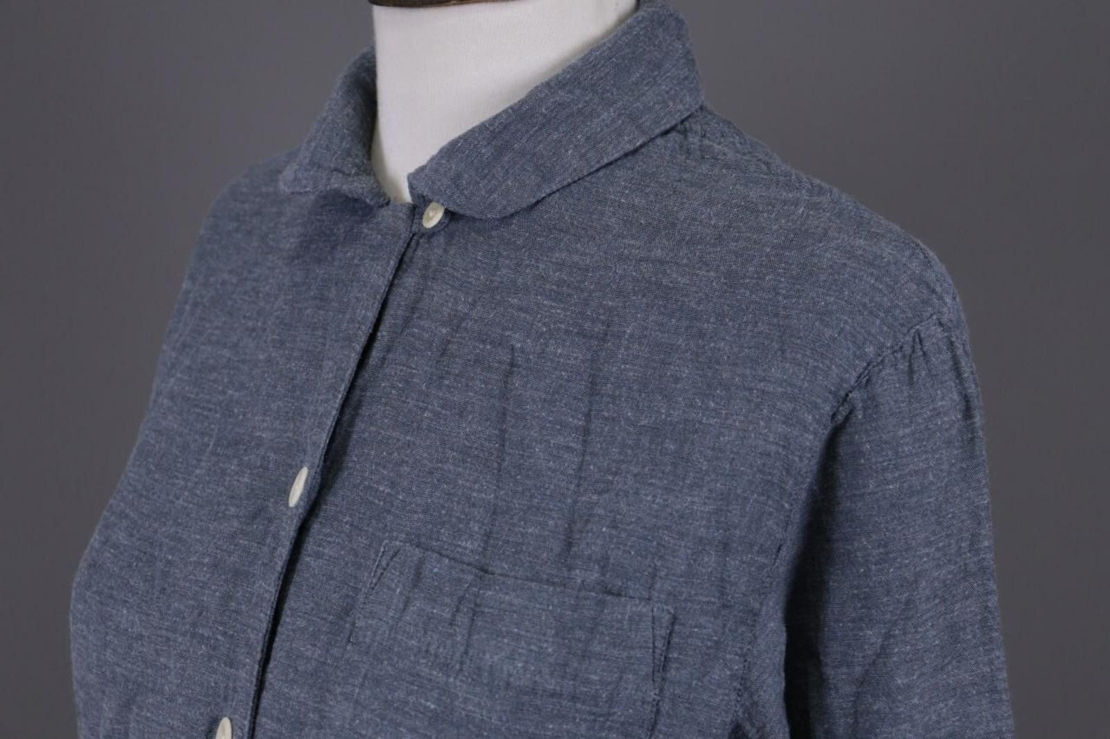 Designer Toast Blue Long Sleeve Button Down Blouse Shirt Size XS Size XS / US 0-2 / IT 36-38 - 8 Thumbnail