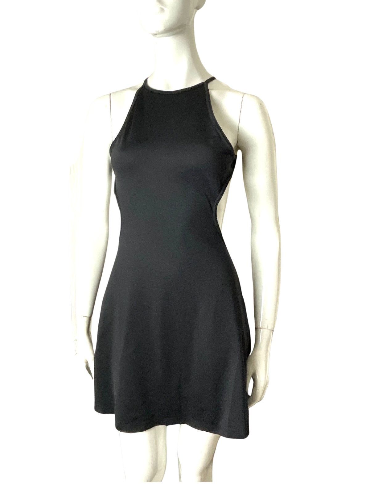 image of Versace Vintage 1990S Mini Club Open Back Dress in Black, Women's (Size Medium)