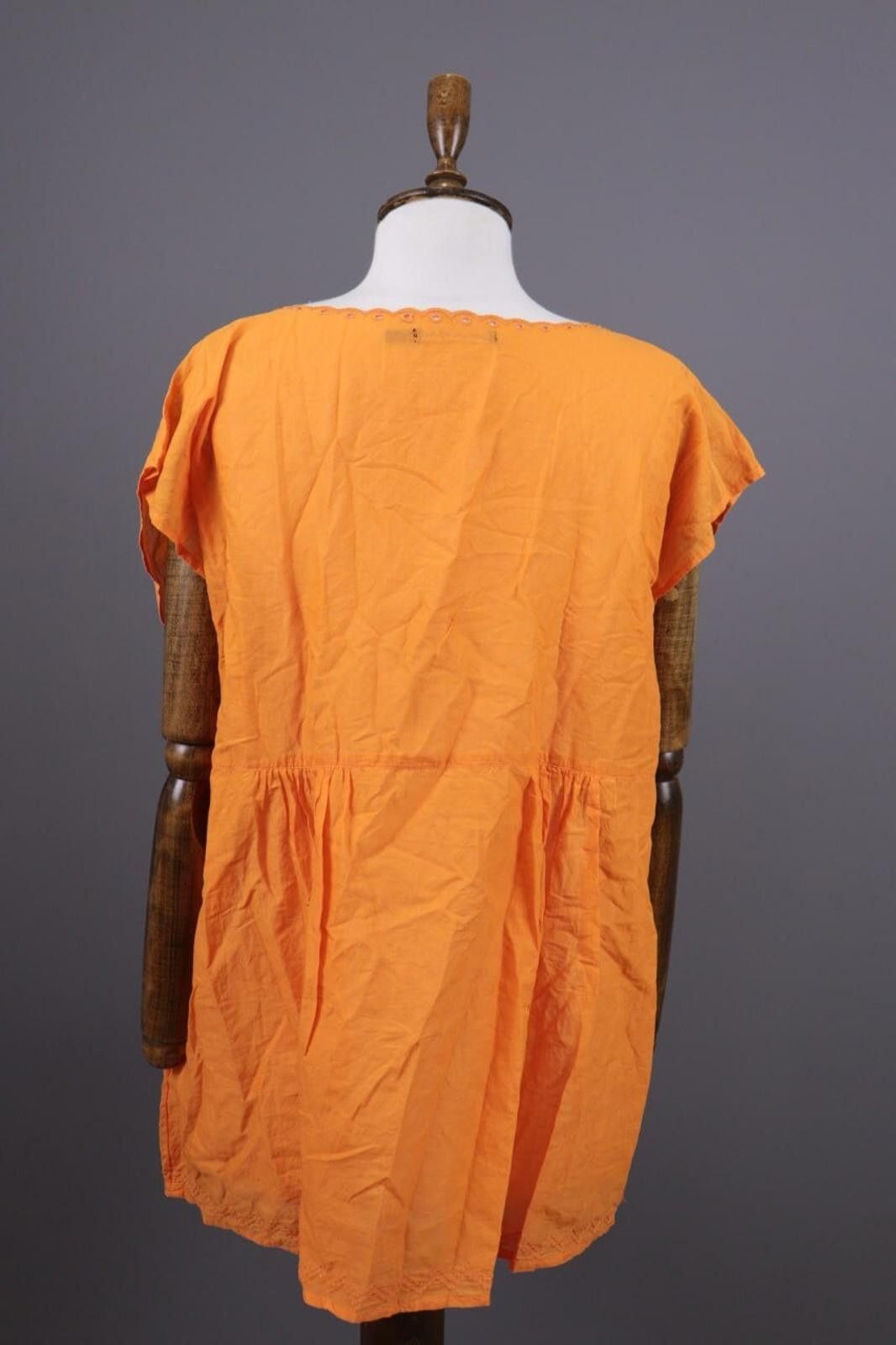Designer Gudrun Sjoden Orange Lagenlook Blouson Dress Size M Size M / US 6-8 / IT 42-44 - 9 Thumbnail