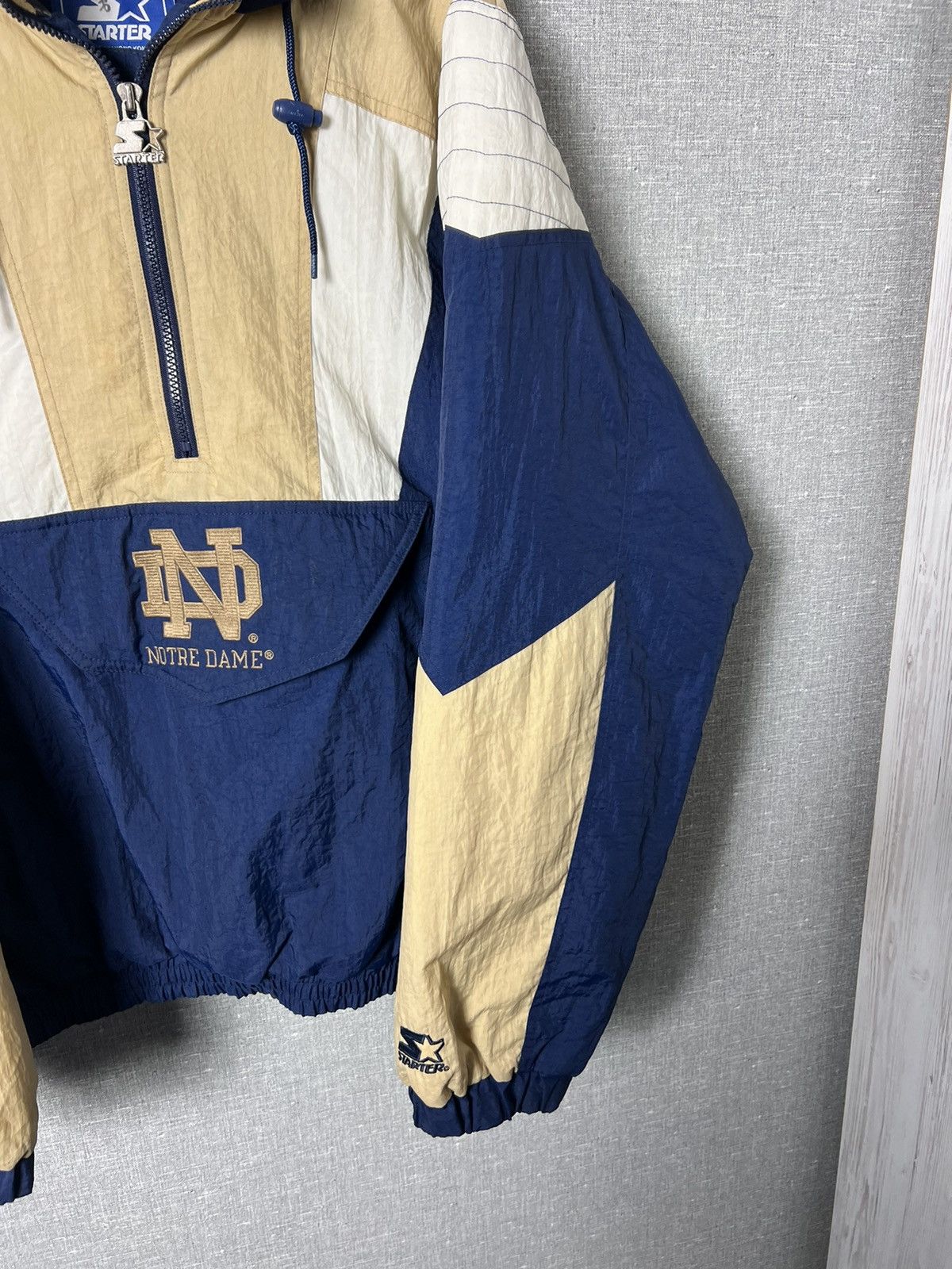 Starter 90s Starter Notre Dame Fighting Irish Nylon Bomber Jacket Size US L / EU 52-54 / 3 - 5 Thumbnail