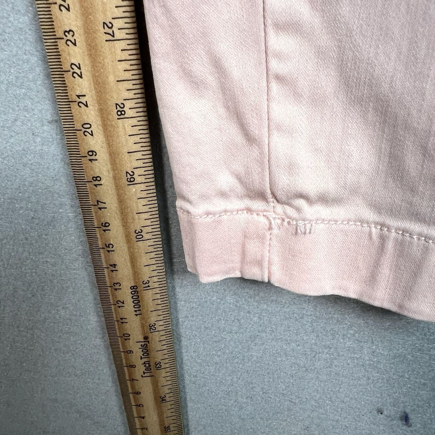 J.Crew VINTAGE J.CREW Chino Pants Womens 32T Pink Skinny Fit Cotton Blend Flat Front Slim Inseam 31 in Mens Girls Size 24" / US 00 / IT 34 - 5 Thumbnail