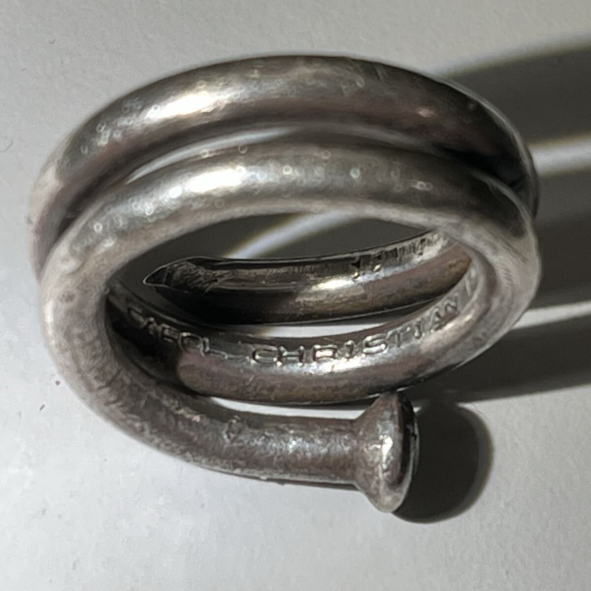 Carol Christian Poell Carol Christian Poell Spiral Nail Silver Ring MM/2145 Size ONE SIZE - 3 Thumbnail