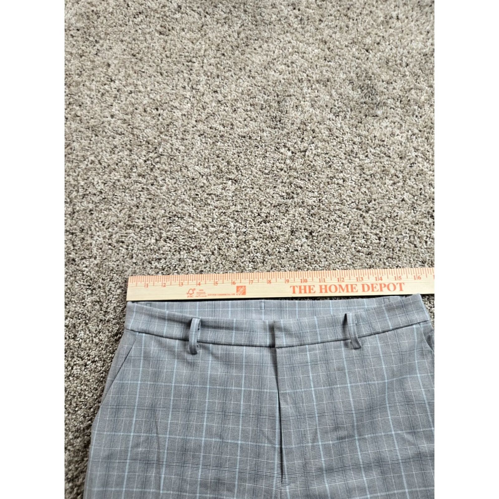 Uniqlo Uniqlo Smart Ankle Pants Men Large Gray 2 Way Stretch Flat Front Glen Check Chino Regular Slim Fit Tapered Fall Casual Business Size US 33 - 5 Thumbnail