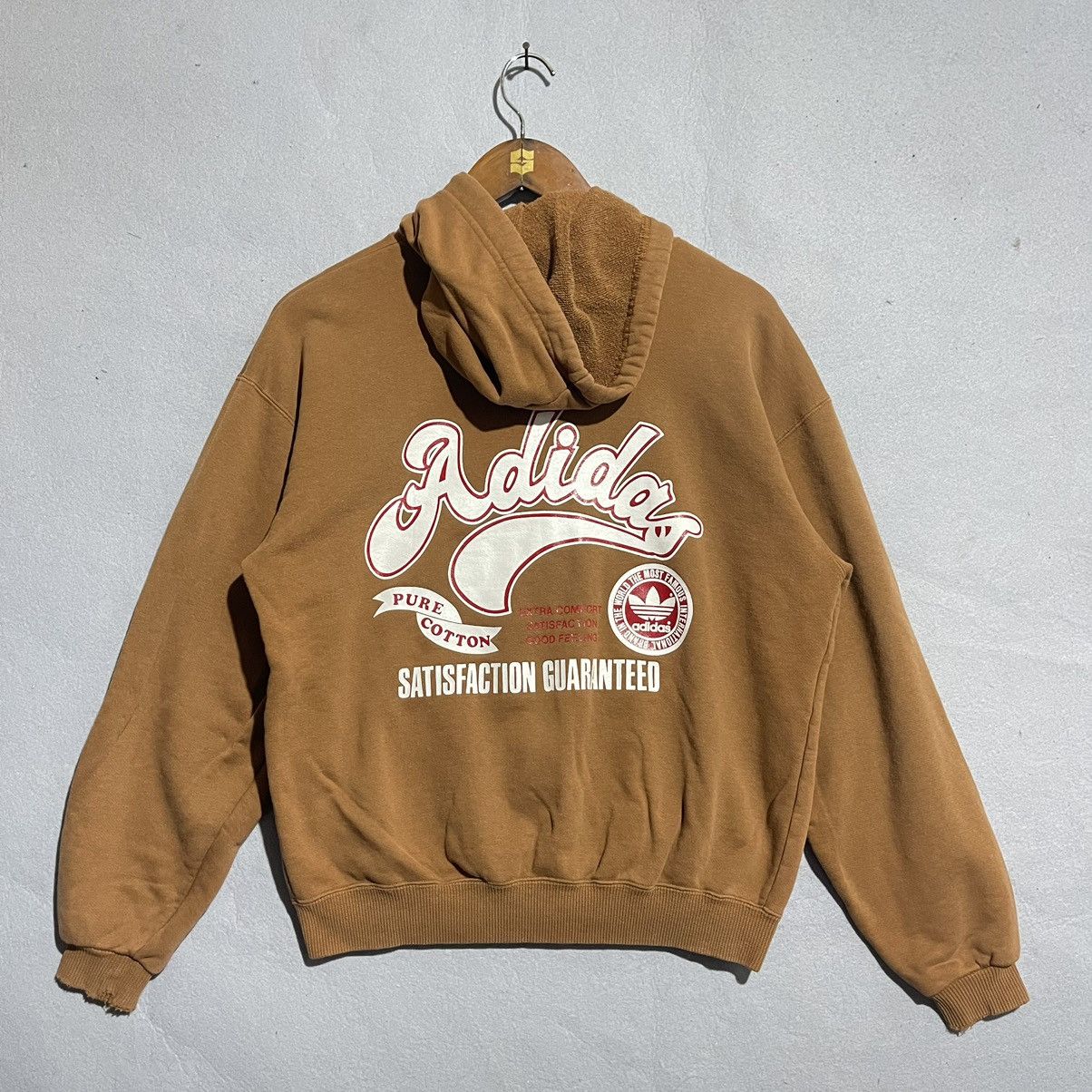 Adidas Vintage 1980s Adidas Satisfaction Guaranteed Hoodie Size US M / EU 48-50 / 2 - 1 Thumbnail