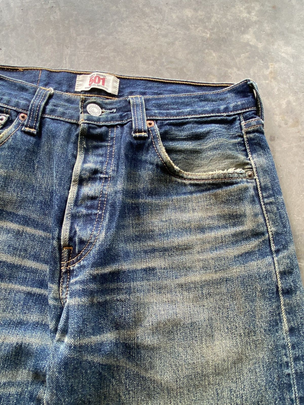 Levi's × Vintage Vintage 90s Levi's 501 Distressed Trash @@6 Size US 30 / EU 46 - 13 Thumbnail