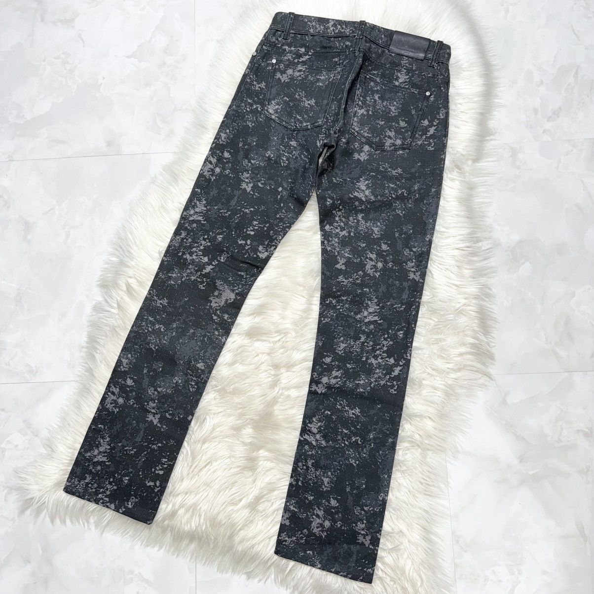 Balenciaga Balenciaga leather patch, marbled Blizzard denim pants Size US 29 - 7 Thumbnail