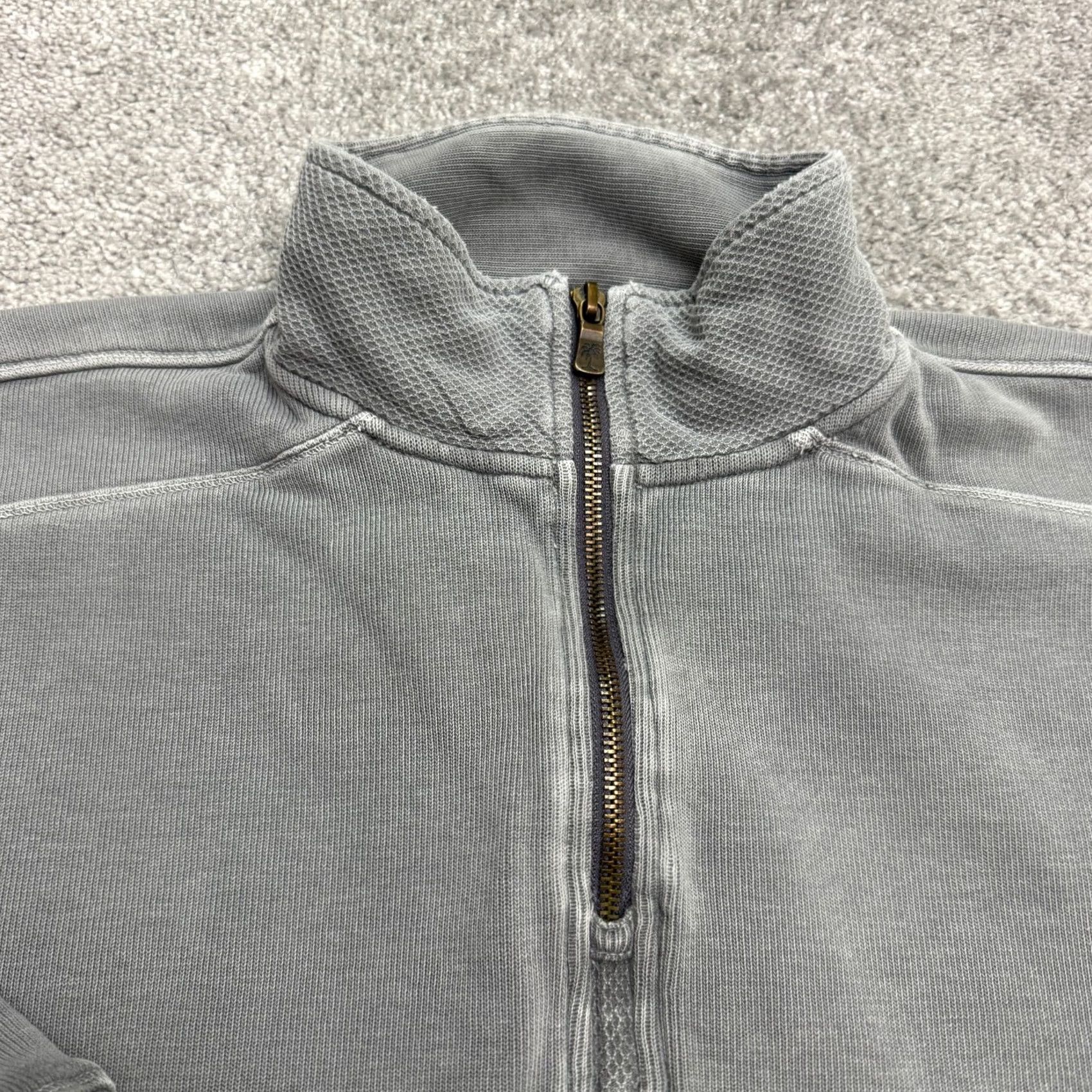 Tommy Bahama Tommy Bahama Sweatshirt Mens Large Gray 1/2 Zip Pullover Cotton Regular Fit Outdoor Sports Athleisure Size US L / EU 52-54 / 3 - 4 Thumbnail