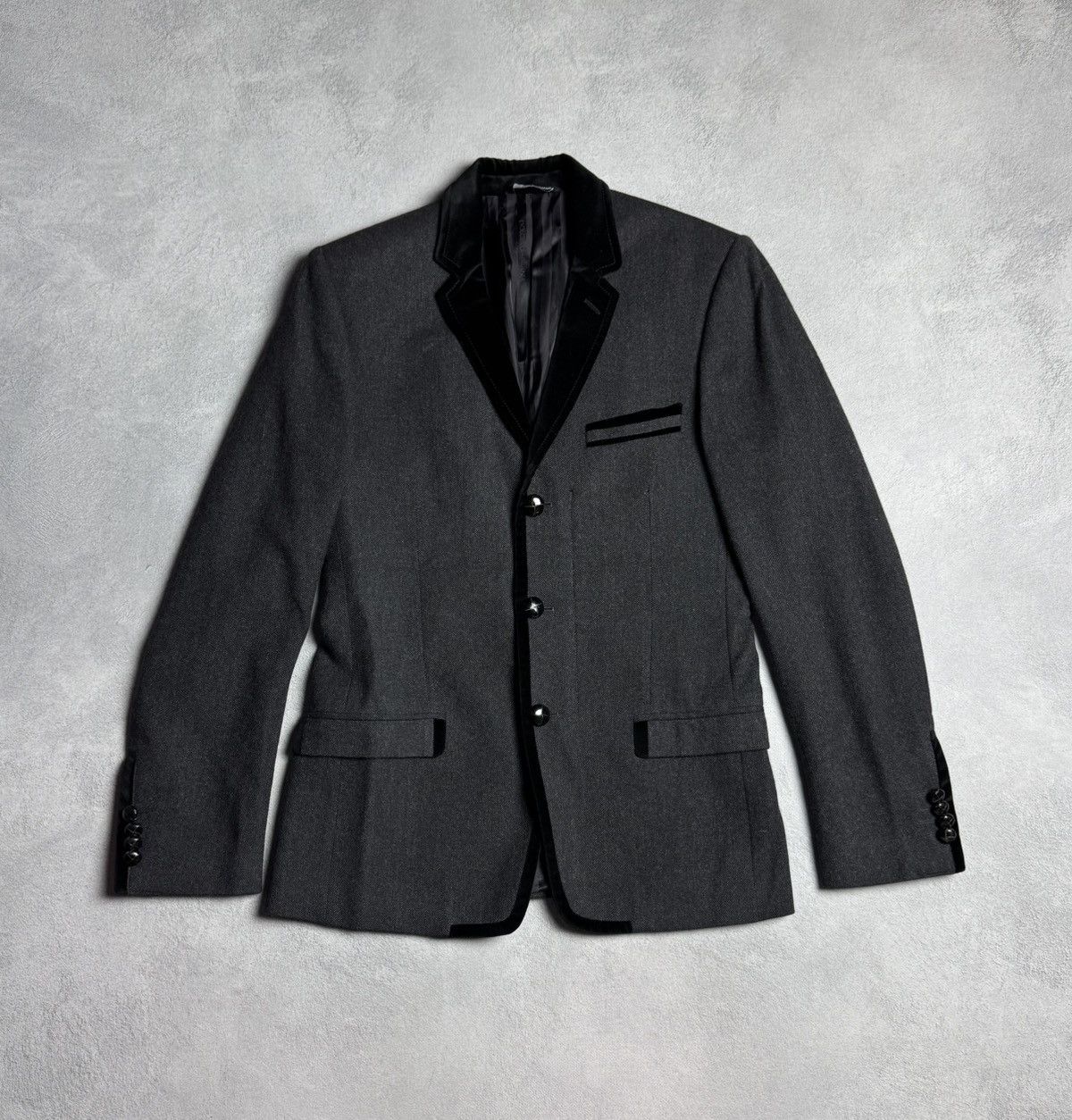 Dolce & Gabbana Dolce Gabbana Women’s Angora Wool V-Neck Blazer Jacket Size 44S - 1 Thumbnail