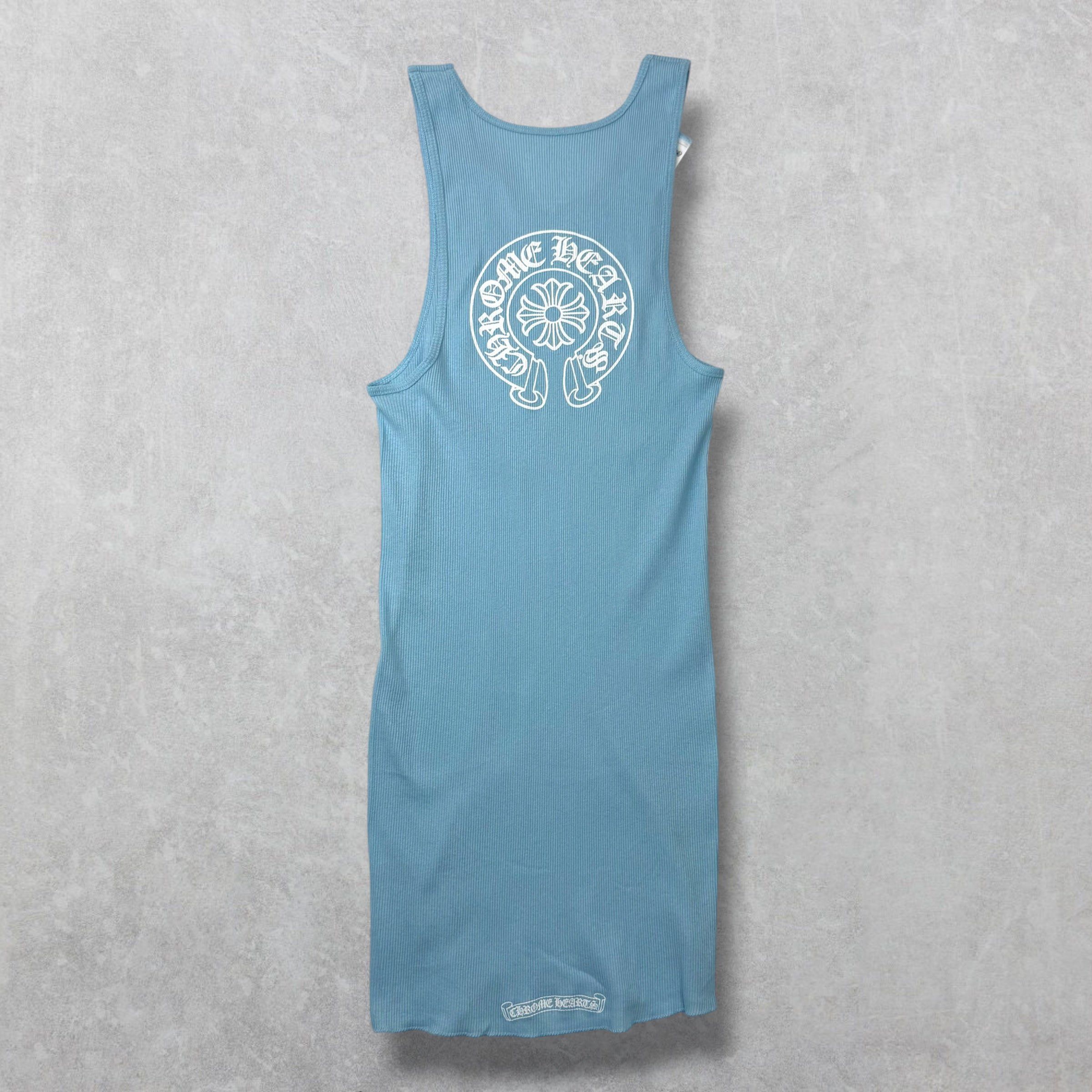 Chrome Hearts Chrome Hearts Horseshoe Baby Blue Ribbed Tank L Size US L / EU 52-54 / 3 - 2 Thumbnail