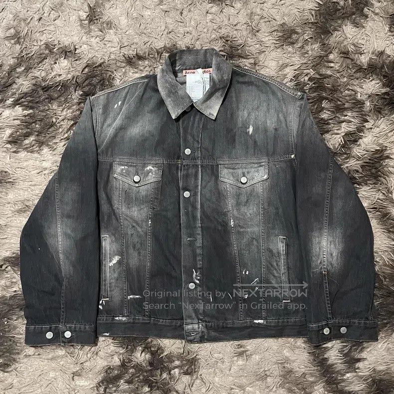 Acne Studios Acne Studios 25SS Washed Black Gray Vintage Splatter Denim Size US L / EU 52-54 / 3 - 1 Thumbnail