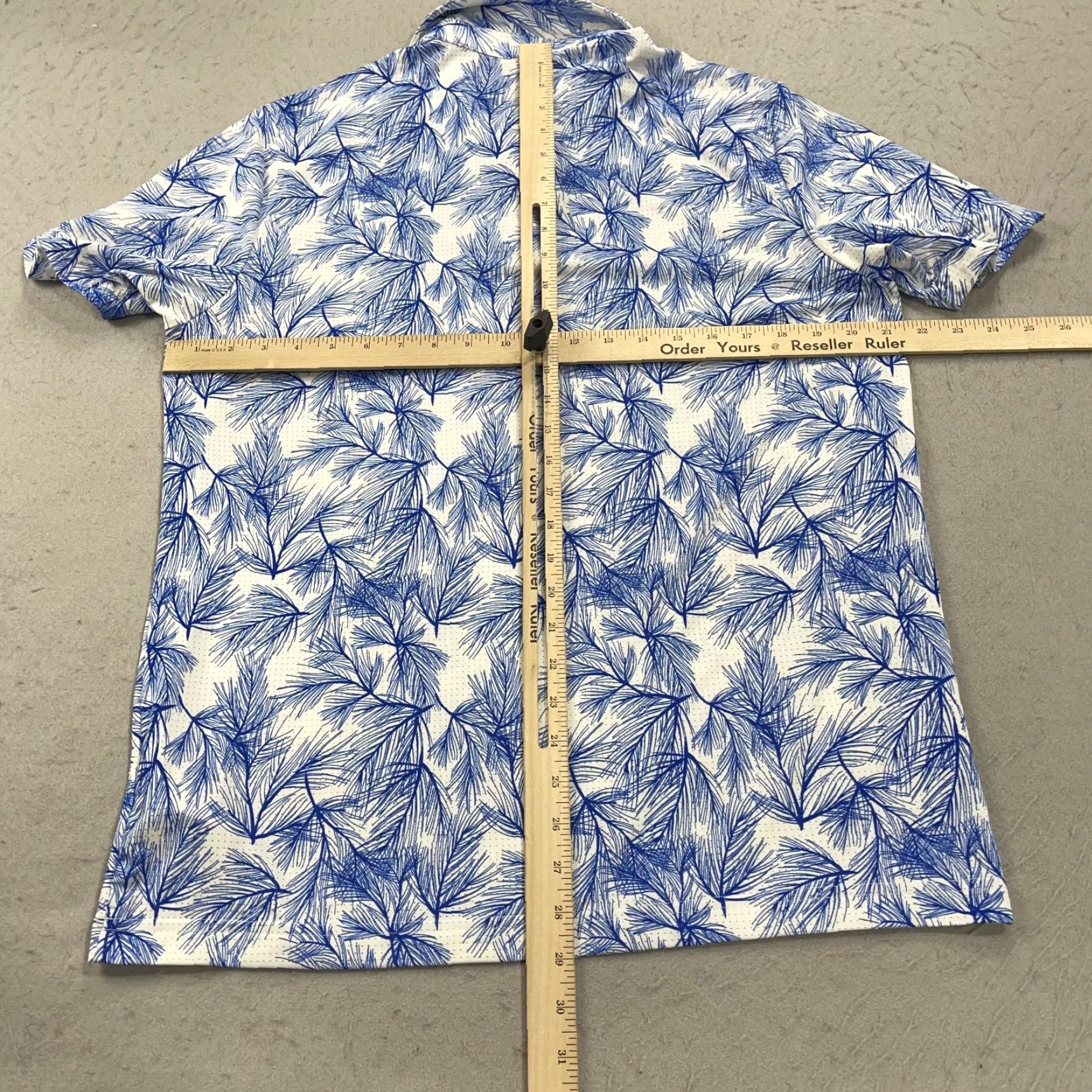 Adidas adidas Golf Polo Shirt Mens M Blue Floral Abstract AOP Top 100 Polo Size US M / EU 48-50 / 2 - 7 Thumbnail