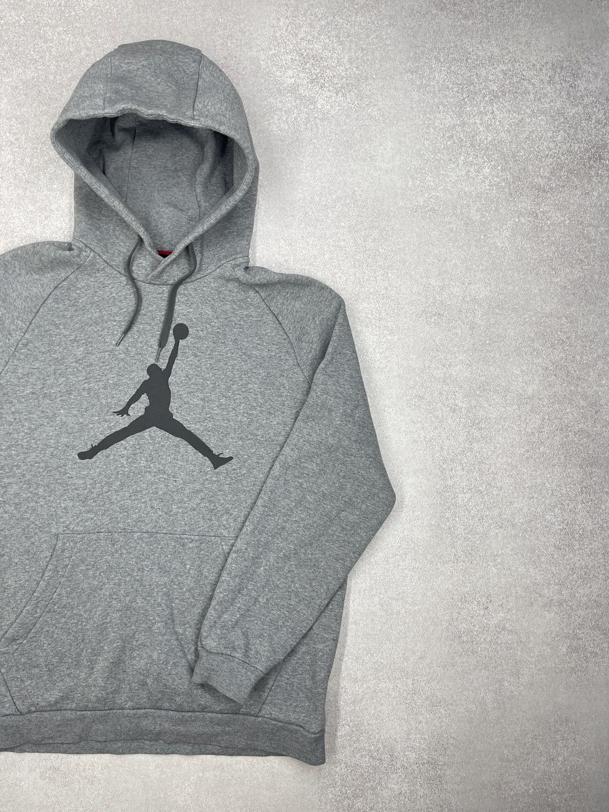 Jordan Brand Mens Nike Air Jordan Grey Hoodie Big Logo JumpMan Size XL Size US XL / EU 56 / 4 - 3 Thumbnail