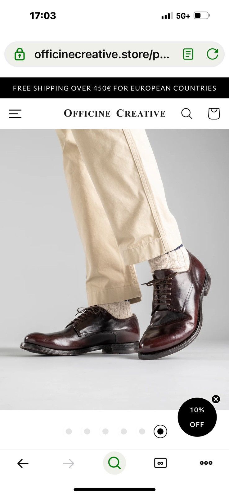Officine Creative Officine Creative Vintage Handmade Burgundy Leather Size US 10 / EU 43 - 4 Thumbnail