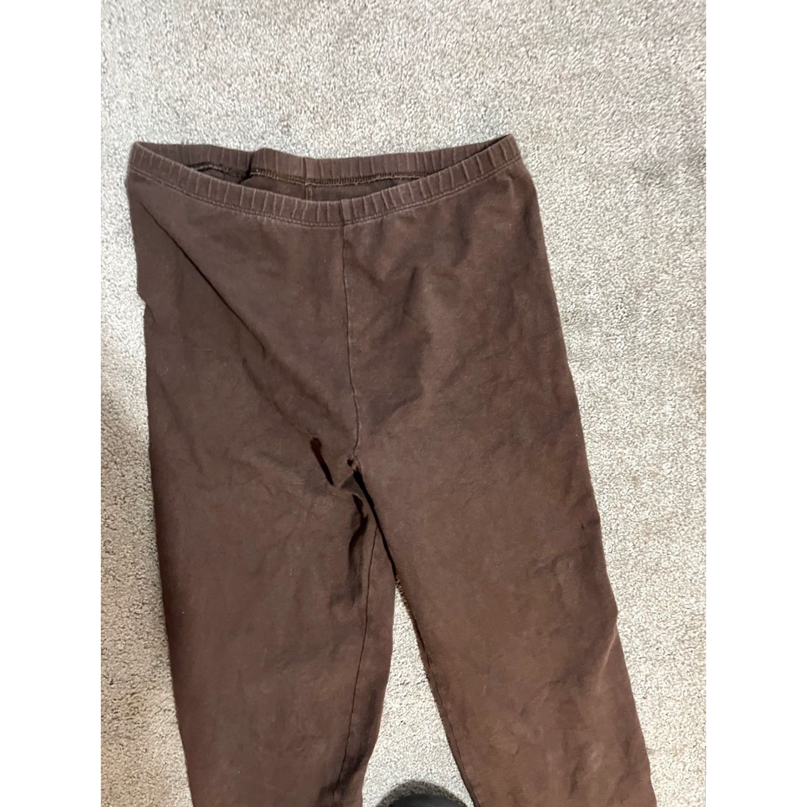 Vintage Simply Vera Wang Leggings Pants Women's Size Medium Solid Brown Stretchy Material/Weave Regular Skinny 28 in Inseam Size 32" / US 10 / IT 46 - 2 Thumbnail