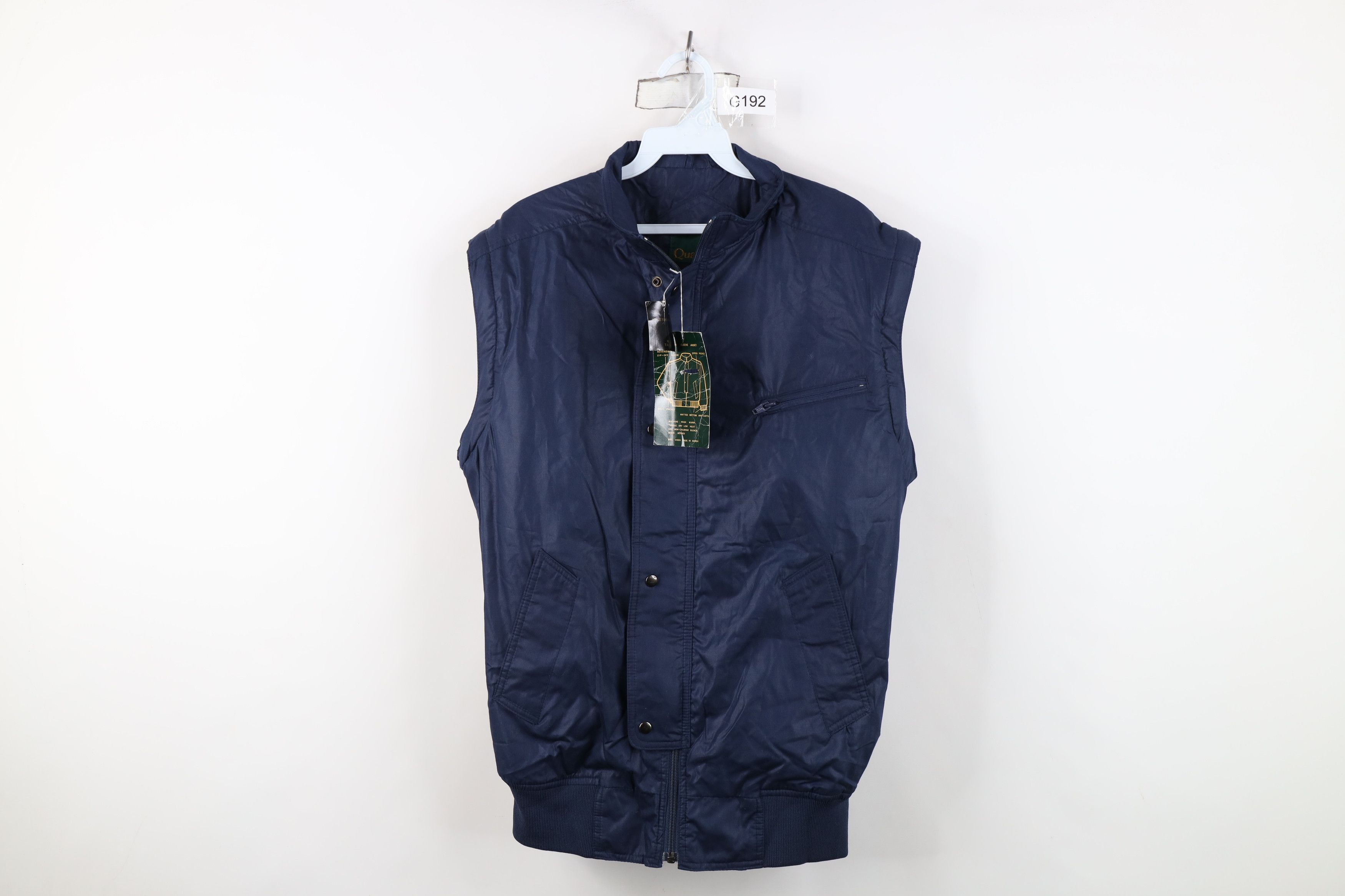 Vintage Deadstock Vintage 80s 90s Streetwear Bomber Jacket Vest Blue Size US M / EU 48-50 / 2 - 15 Thumbnail