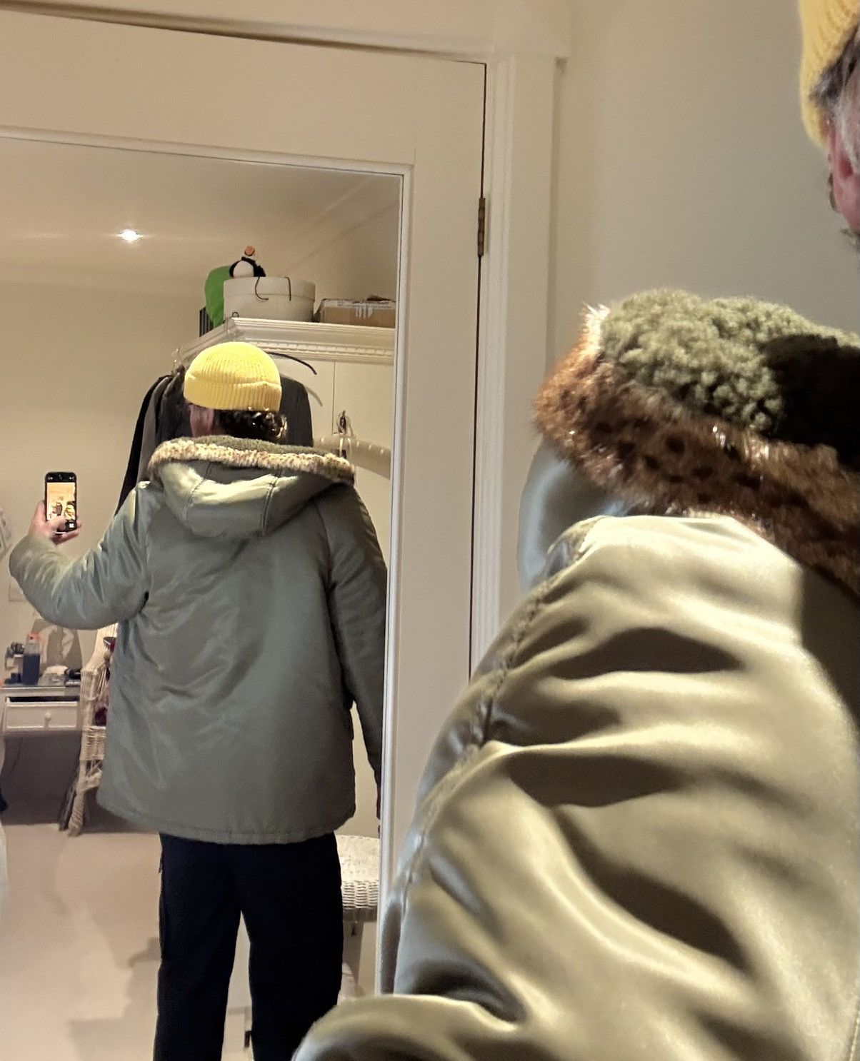Saint Laurent Paris FW15 Saint Laurent fur hoodie MA-1 parka coat Hedi Slimane Size US L / EU 52-54 / 3 - 9 Thumbnail
