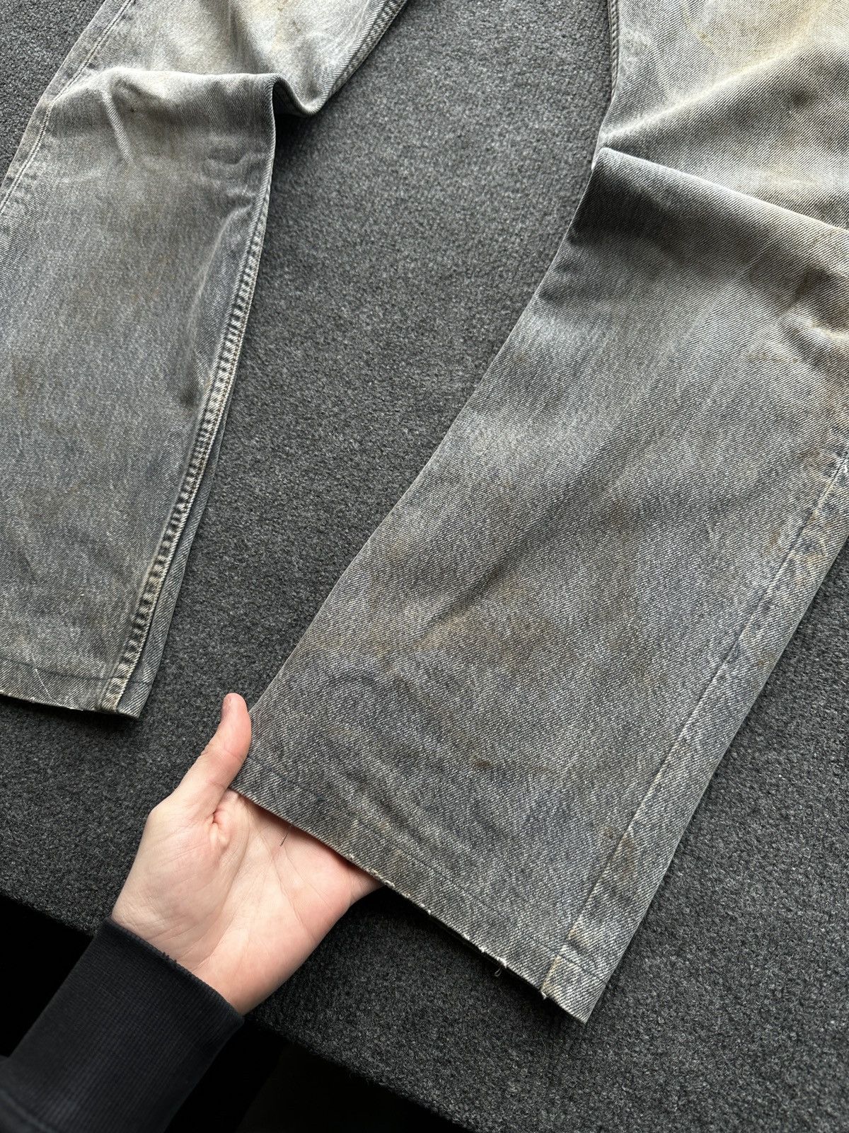 Levi's 🚨 VNTG LEVI’S 507 DISSTRESSED GRAY PAINTED WASHED Size US 29 - 3 Thumbnail