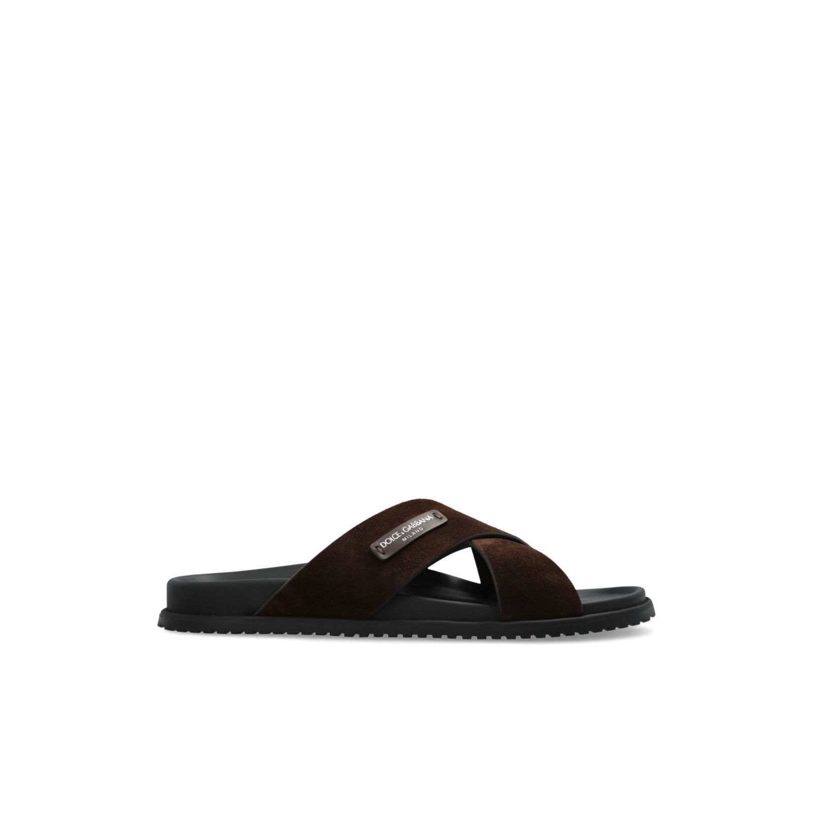 Dolce & Gabbana DOLCE&GABBANA Brown Slides New & Authentic (Men's size:9.5;) Size US 9.5 / EU 42-43 - 1 Thumbnail